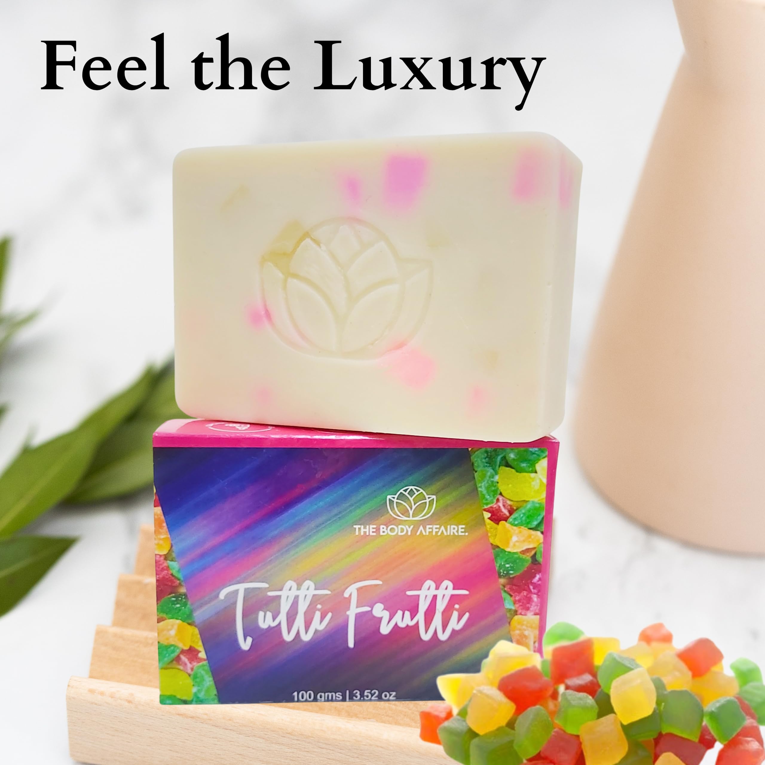 FORGANIK Handmade Natural Soap by The Body Affaire - 100g Tutti Frutti Scented Bar Soap for Face & Body - Perfect for Gifts, Spa Days & Sensitive Skin Care