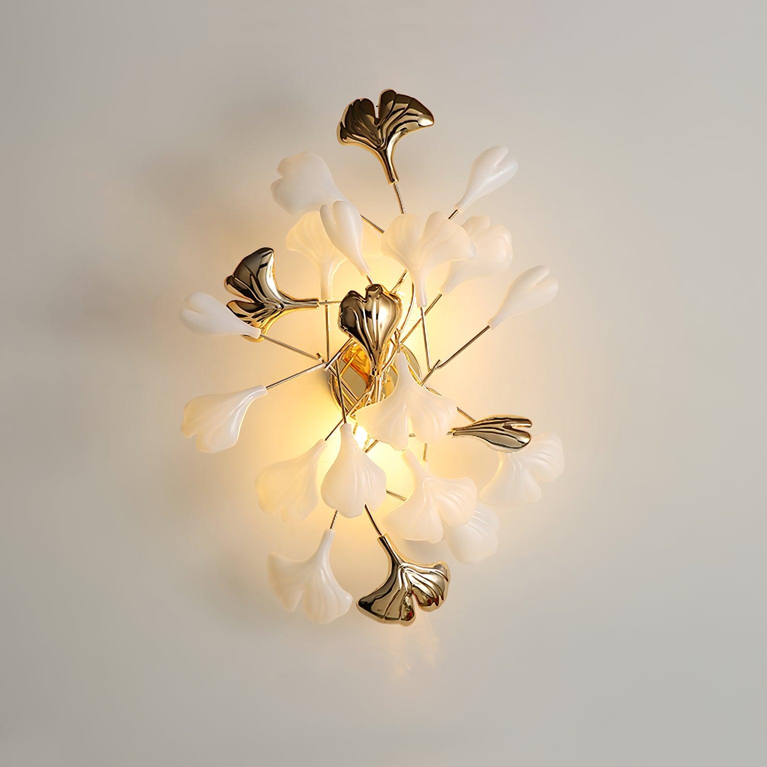 Modern Ginkgo Leaf Wall Lamp - LED Night Light for Bedroom, Living Room & Hallway - Decorative Lighting for Home & Office - Energy Efficient & Stylish Design