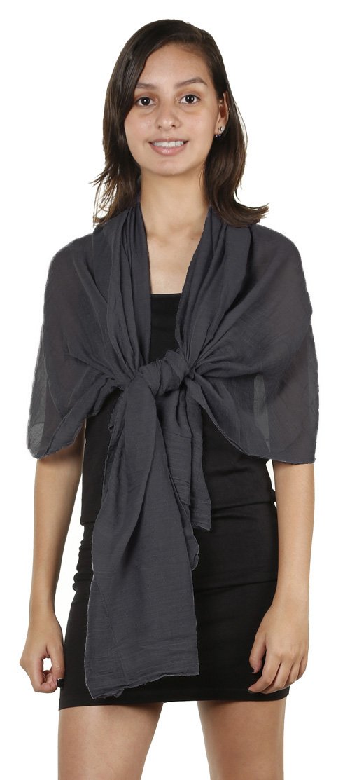 Gilbins Lightweight Chiffon Solid Color Long Evening Wrap Pashmina Scarf - Elegant Shawl for Women, Perfect for Weddings, Parties & Formal Events