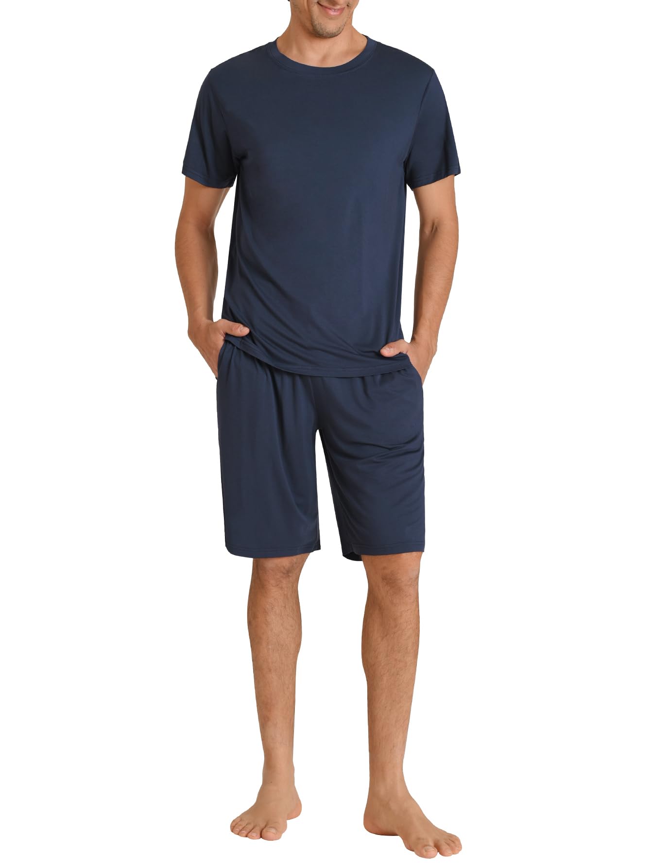 Latuza Men's Viscose Pajama Set - Soft & Breathable Sleepwear Shorts for Summer Nights | Lounge & Home Comfort
