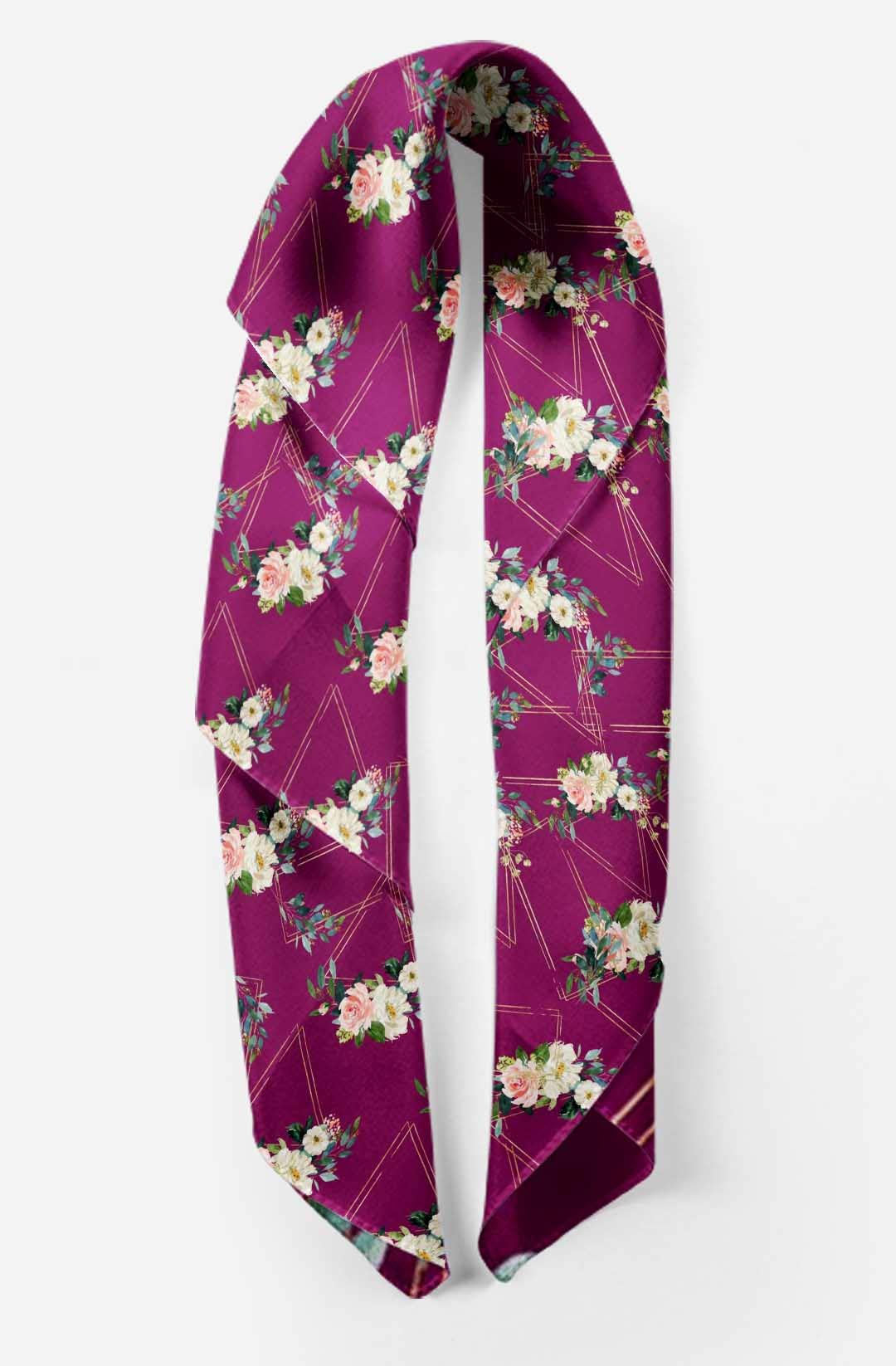 Bimba Pure Silk Printed Head Bandanas & Neck Scarves for Women - Soft Summer Fashion Accessories for Hair, Outfits & Outdoor Activities