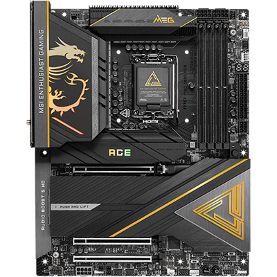 MSI MEG Z890 ACE Gaming Motherboard - Intel LGA 1700 Socket, DDR5, PCIe 5.0, Wi-Fi 6E - Premium ATX Motherboard for PC Builders & Enthusiasts | Perfect for High-End Gaming Rigs & Content Creation Workstations