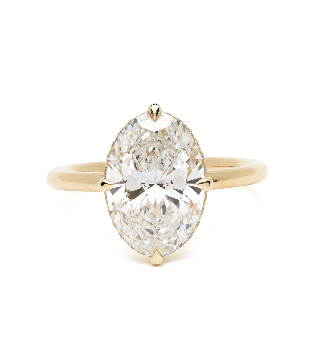Annika Oval Lab Grown Diamond Engagement Ring - 3.82 Carat Solitaire Ring for Women, Ethical & Conflict-Free, Perfect for Proposals, Weddings & Anniversary Gifts