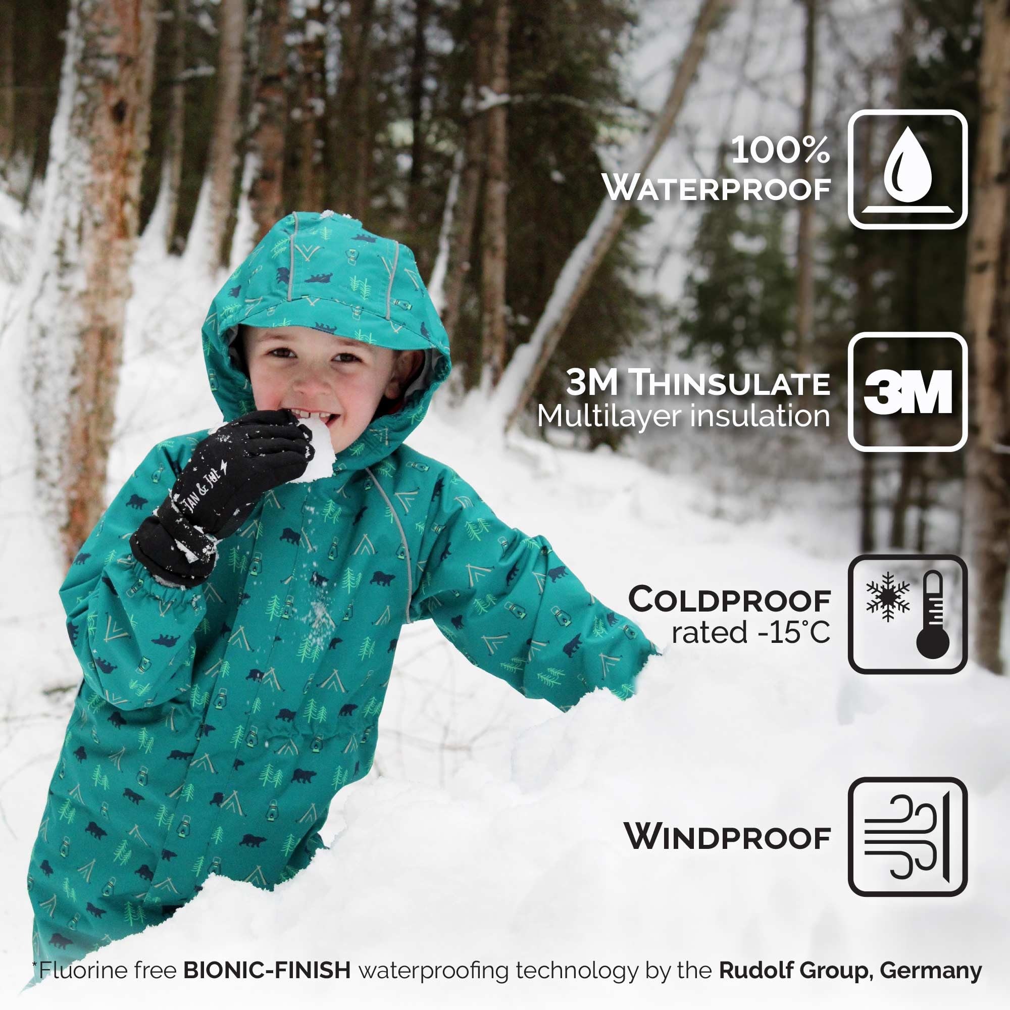 JAN & JUL Kids Waterproof Winter Gloves for Outdoor Play