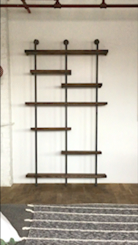 Sturdy Iron & Grain Shelving Unit - Heavy Duty Storage Rack for Garage, Pantry, or Warehouse Organization