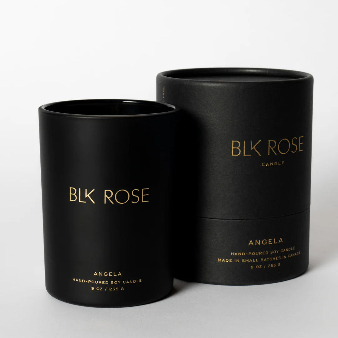 ANGELA Premium Soy Candle - Black Rose Scented Candle for Home, Relaxation & Romantic Ambience | Eco-Friendly, Long-Lasting Fragrance for Bedroom, Bathroom & Gifts
