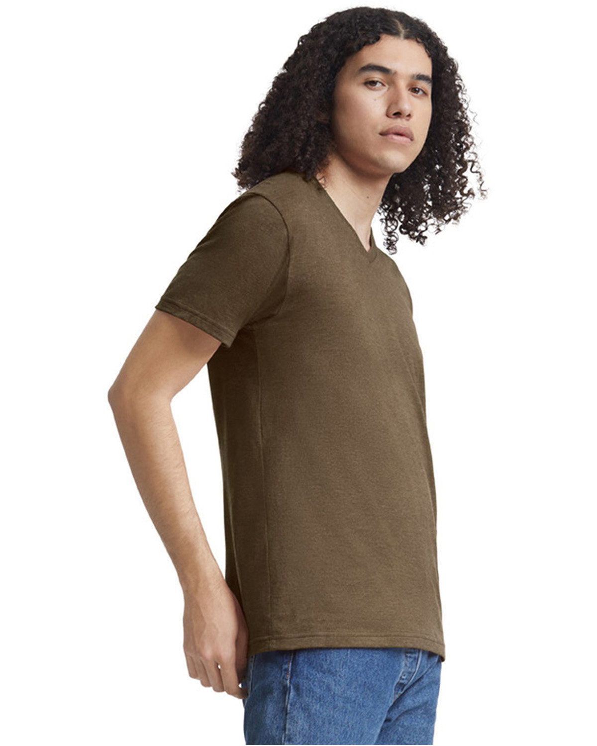 American Apparel 2006CVC Unisex V-Neck T-Shirt | Soft Cotton Blend Tee for Men & Women | Perfect for Casual Wear, Layering & Everyday Outfits