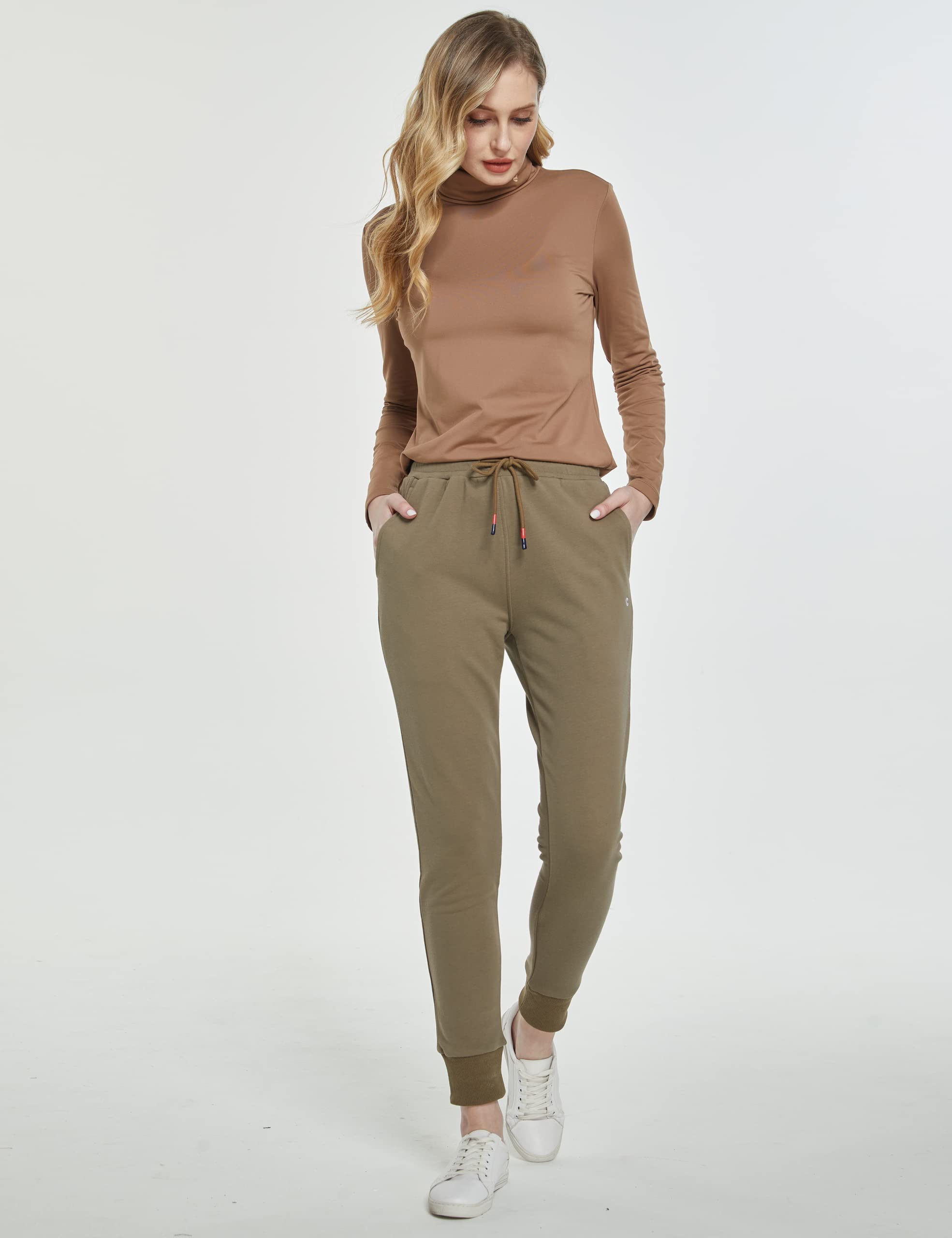 Camii Mia Women's Sweatpants with Pockets - Soft Cotton Joggers for Lounge, Workout & Running | Comfortable Drawstring Casual Pants for Yoga, Gym & Everyday Wear