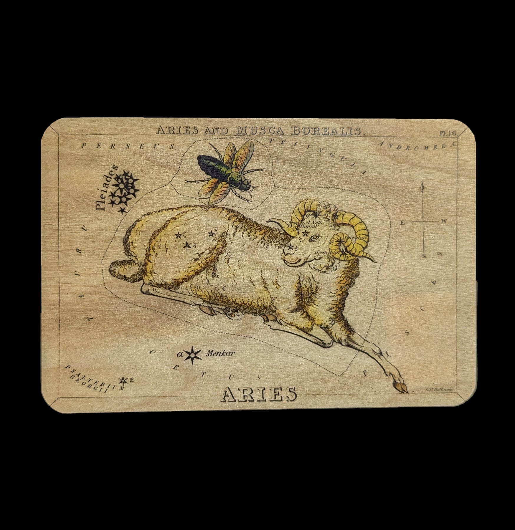 Handmade Astrology Wooden Postcard - Zodiac Constellation Greeting Card for Birthday, Wedding & Home Decor - Perfect for Gifts, Wall Art and Spiritual Enthusiasts