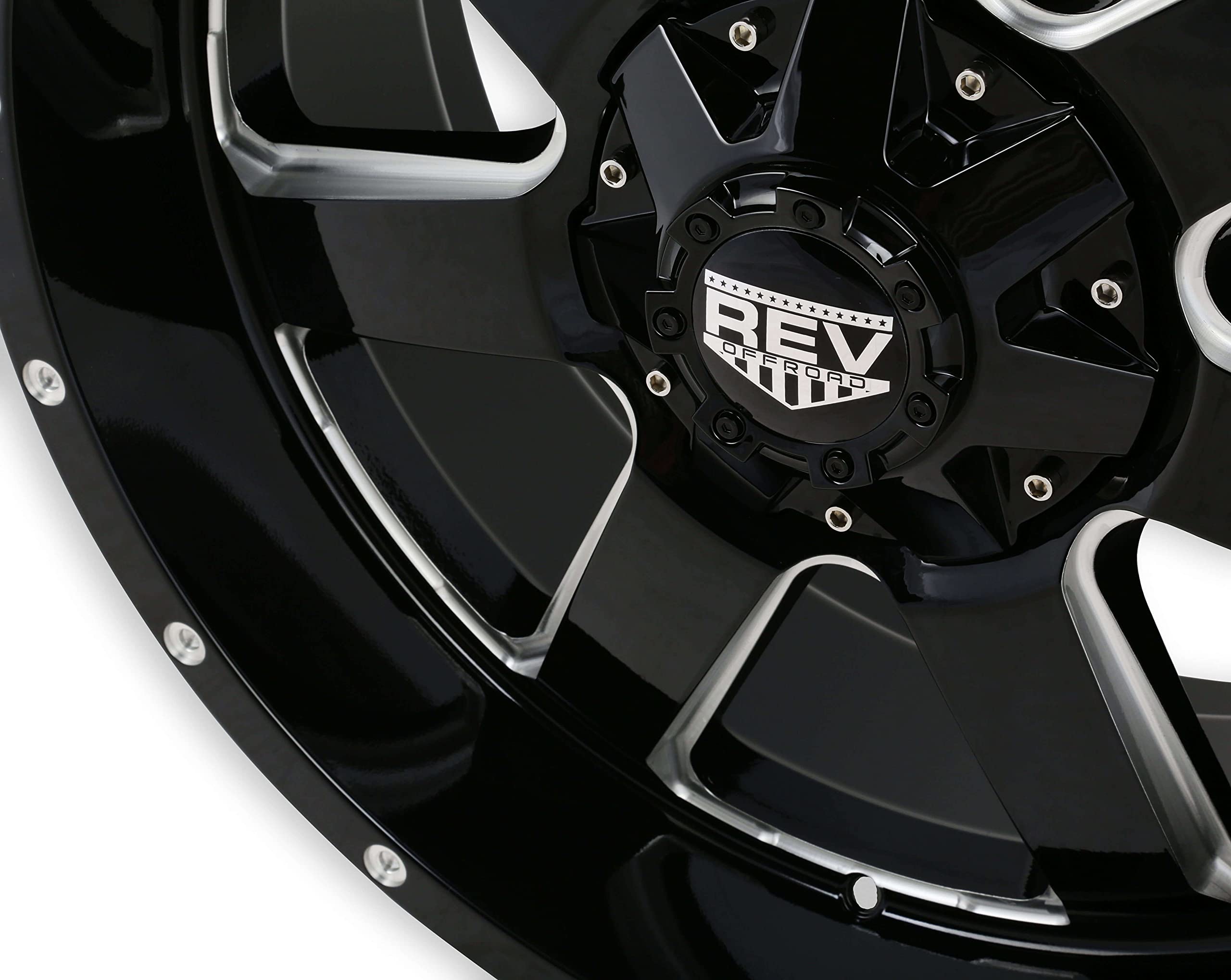 885M-2903512 20x9 Black Machined Lip Wheel - 6x5.5/6x135 Bolt Pattern - 4.53 Backspacing - Perfect for Trucks & SUVs Off-Roading & Custom Builds