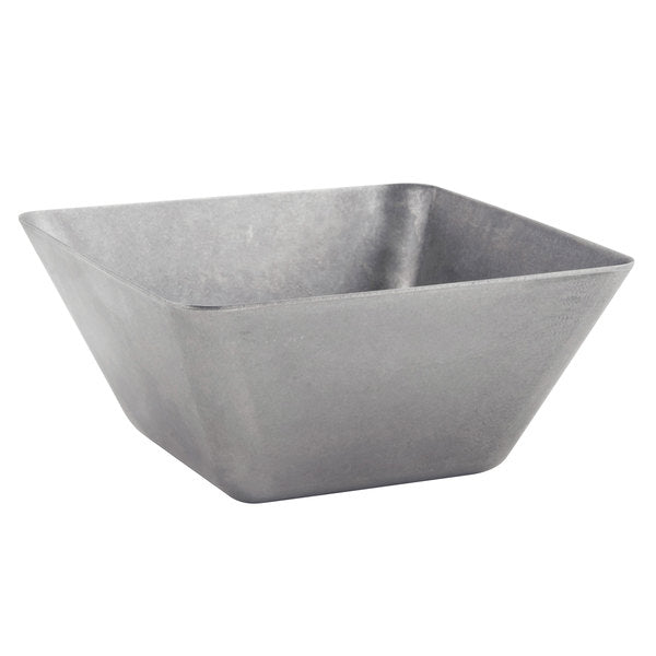 FOH Square Mod Stainless Steel Bowl Set - Antique Finish, 4.5 Inch, 13 oz Capacity (12-Pack) - Perfect for Serving, Mixing, and Food Storage in Restaurants, Catering, and Home Kitchens