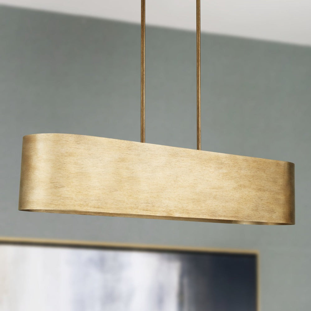 Chapelle Linear Chandelier - Modern LED Pendant Light Fixture for Dining Room, Kitchen Island & Living Room Lighting