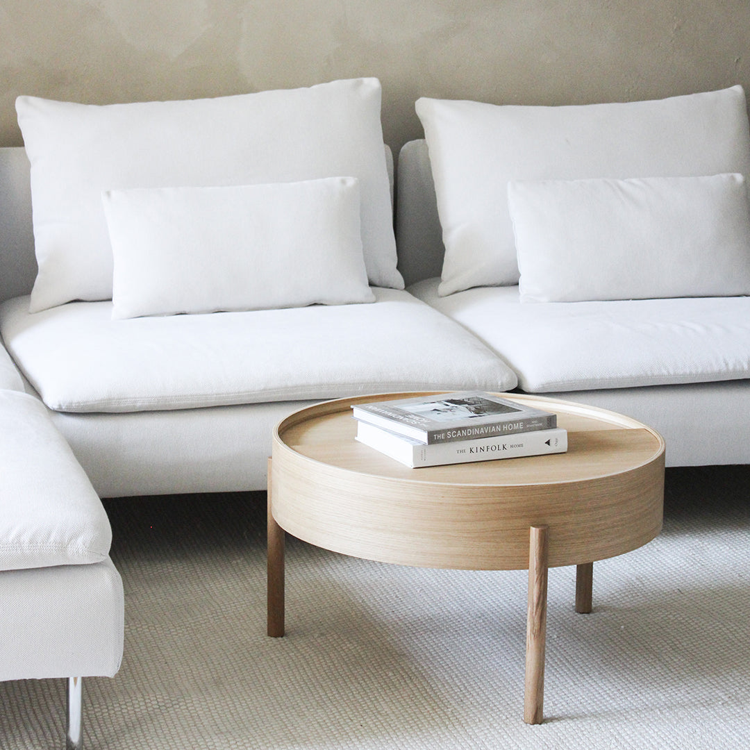 Modern Arc Coffee Table - Mid-Century Style Wooden Living Room Furniture for Home Decor | Perfect for Small Spaces, Apartments & Lounge Areas