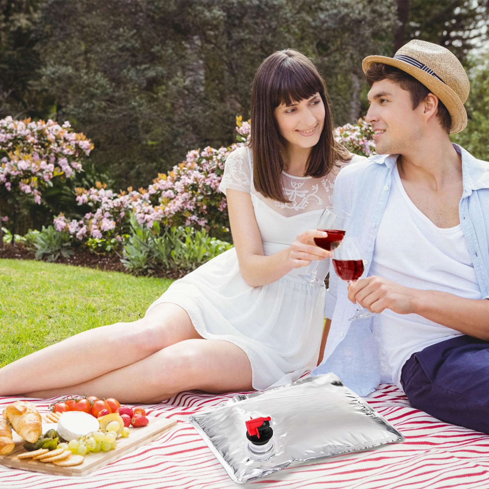 WUWEOT 10 Pack 2L Leakproof Wine Bladders - Reusable Portable Wine Purse Refill Bags with Spout for Travel, Camping, Beach, Picnic & Outdoor Activities | Perfect for Wine Lovers, Hiking Trips and Party Supplies