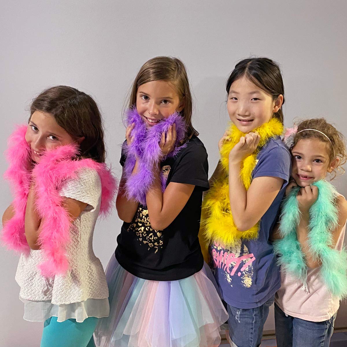 Full Marabou Feather Boa - 2 Yards Long Soft Fluffy Red Feather Scarf for Costume Parties, Burlesque Shows & Photo Shoots