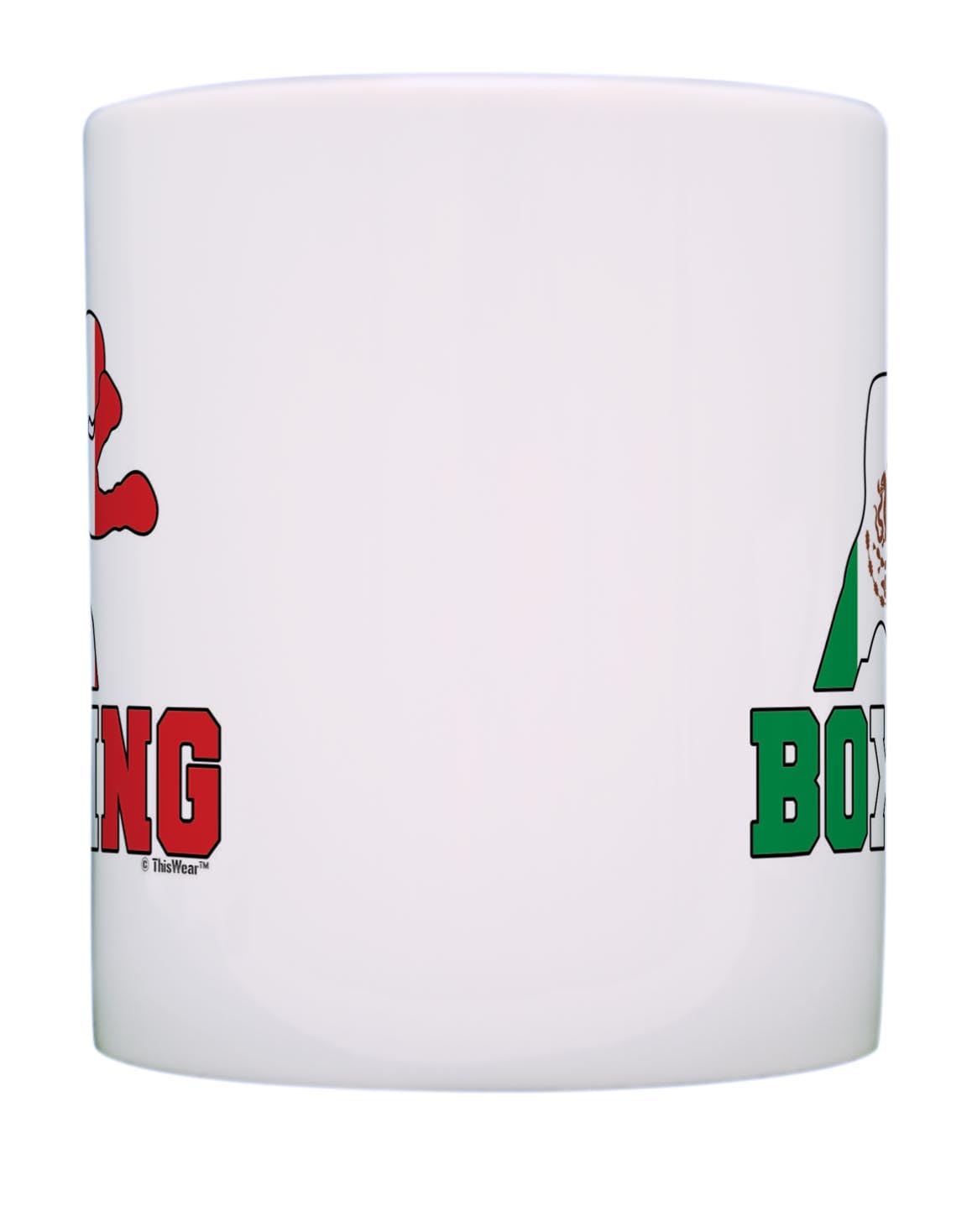 Mexican Pride Summer Games Gift - 11oz Ceramic Coffee Mug with Handle for Boxing Sports Fans | Perfect for Home, Office & Sports Events