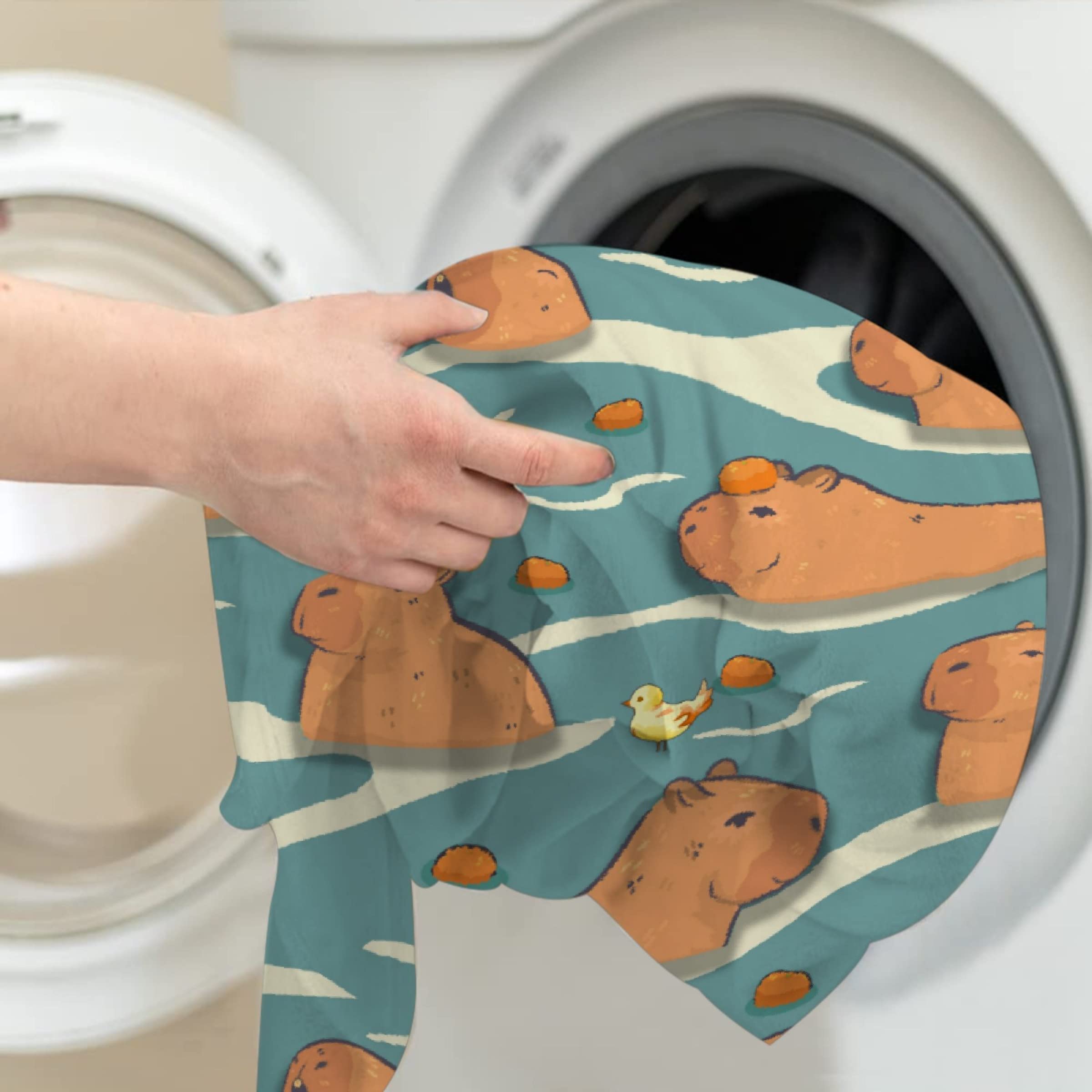 Super Soft Flannel Capybara Throw Blanket - Plush Cozy Lightweight Quilt for Couch, Bed & Sofa - 50x60 Inch All-Season Home Decor for Teens & Adults - Perfect for Lounging, Netflix Binges & Gift Giving