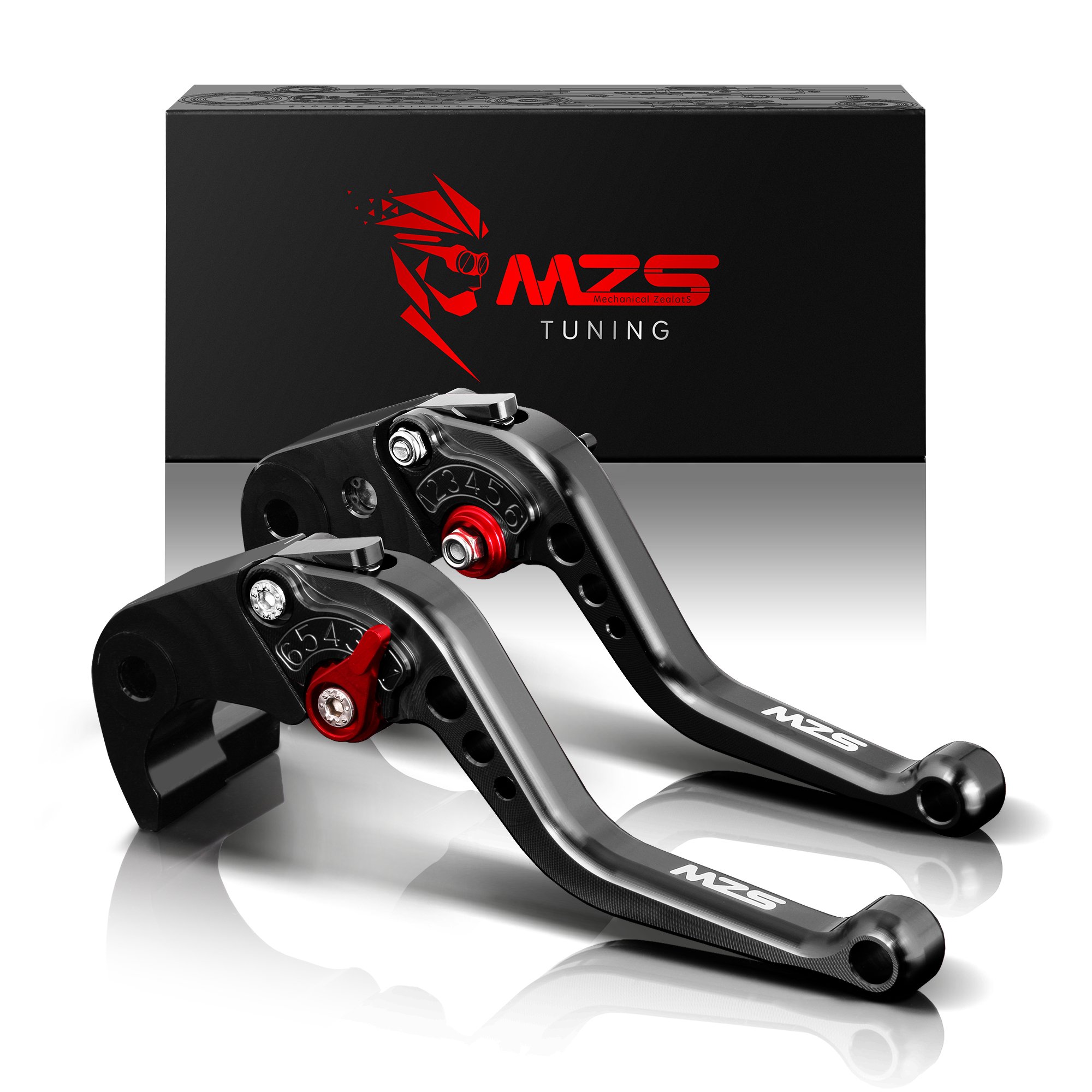 Black CNC Adjustable Short Motorcycle Clutch Brake Levers - Compatible with Kawasaki EX500/ABS 2024-2025, Z500/SE 2024-2025, ELIMINATOR 450/SE 2024-2025 - Perfect for Sport Bikes & Cruisers - Enhanced Control & Comfort for Street Riding