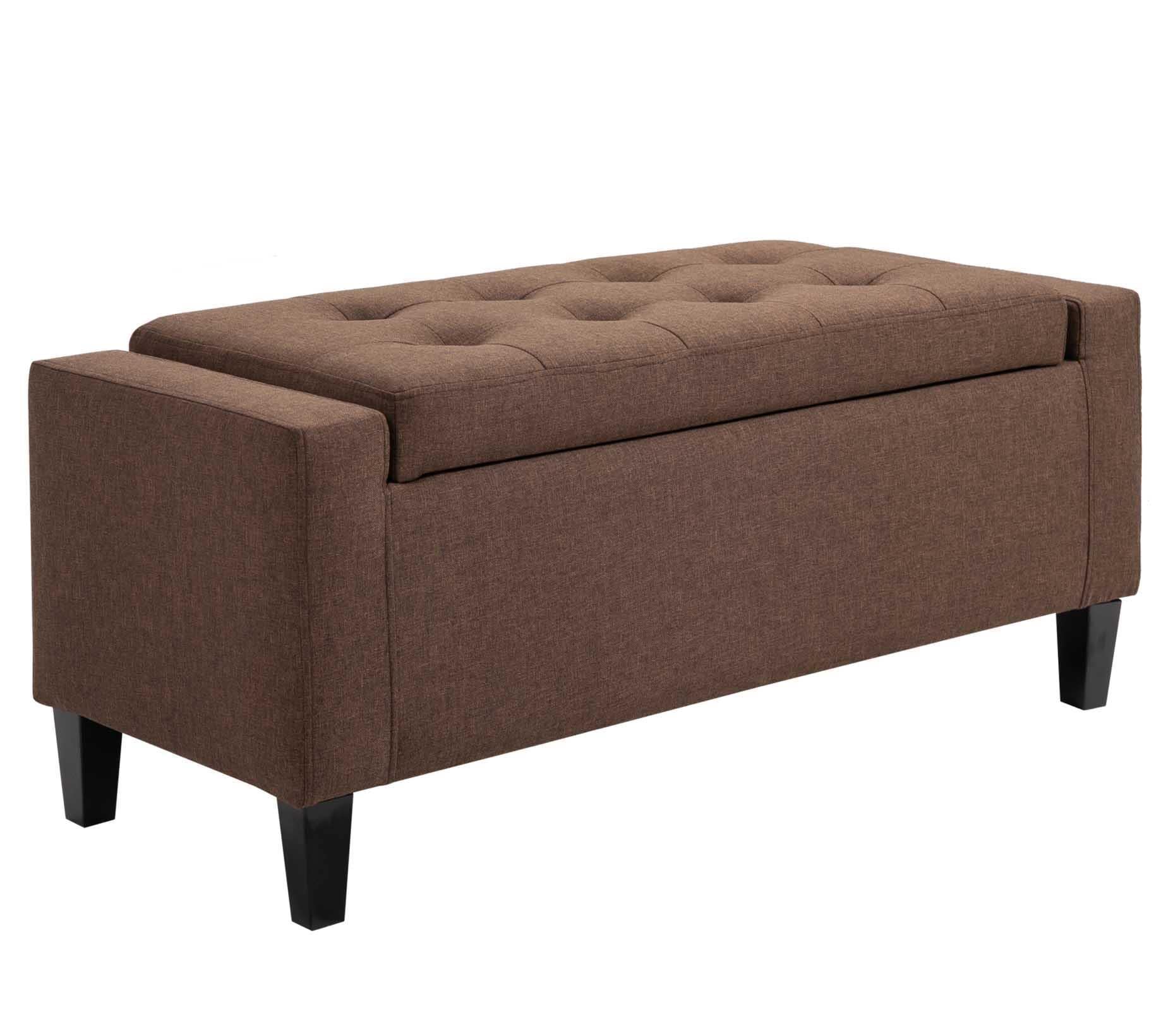 BouboboP Large Storage Ottoman Bench - Footrest Stool with Spacious Storage, Multi-Functional Pouf Ottoman for Living Room, Bedroom & Entryway - Perfect for Seating, Foot Rest & Home Organization