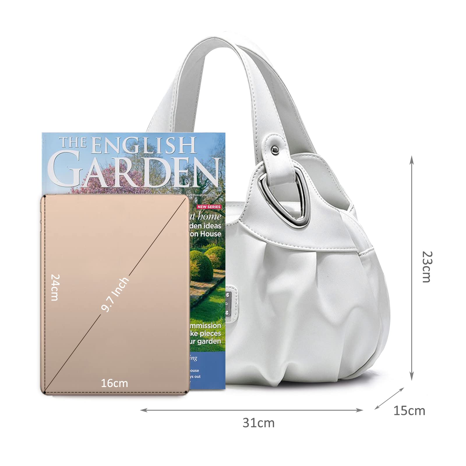 NICOLE & DORIS Women's Floral PU Leather Handbags - Elegant Top Handle & Shoulder Bag for Work, Party & Daily Use | Fashion Ladies Purse & Tote