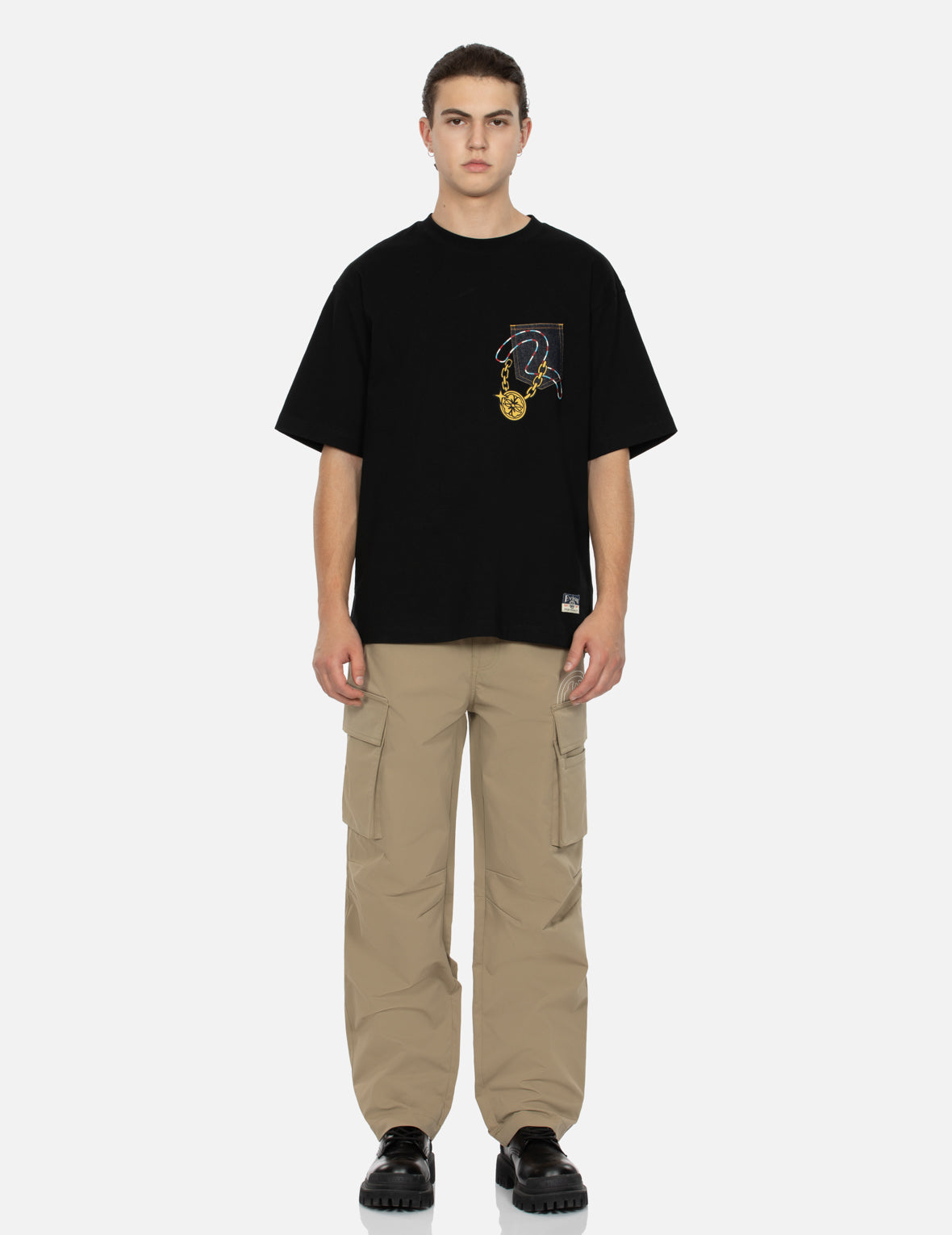 Lucky Slot Machine Daicock Print Relax Fit T-Shirt for Men - Comfortable Casual Gaming & Casino Themed Tee for Parties, Events and Everyday Wear
