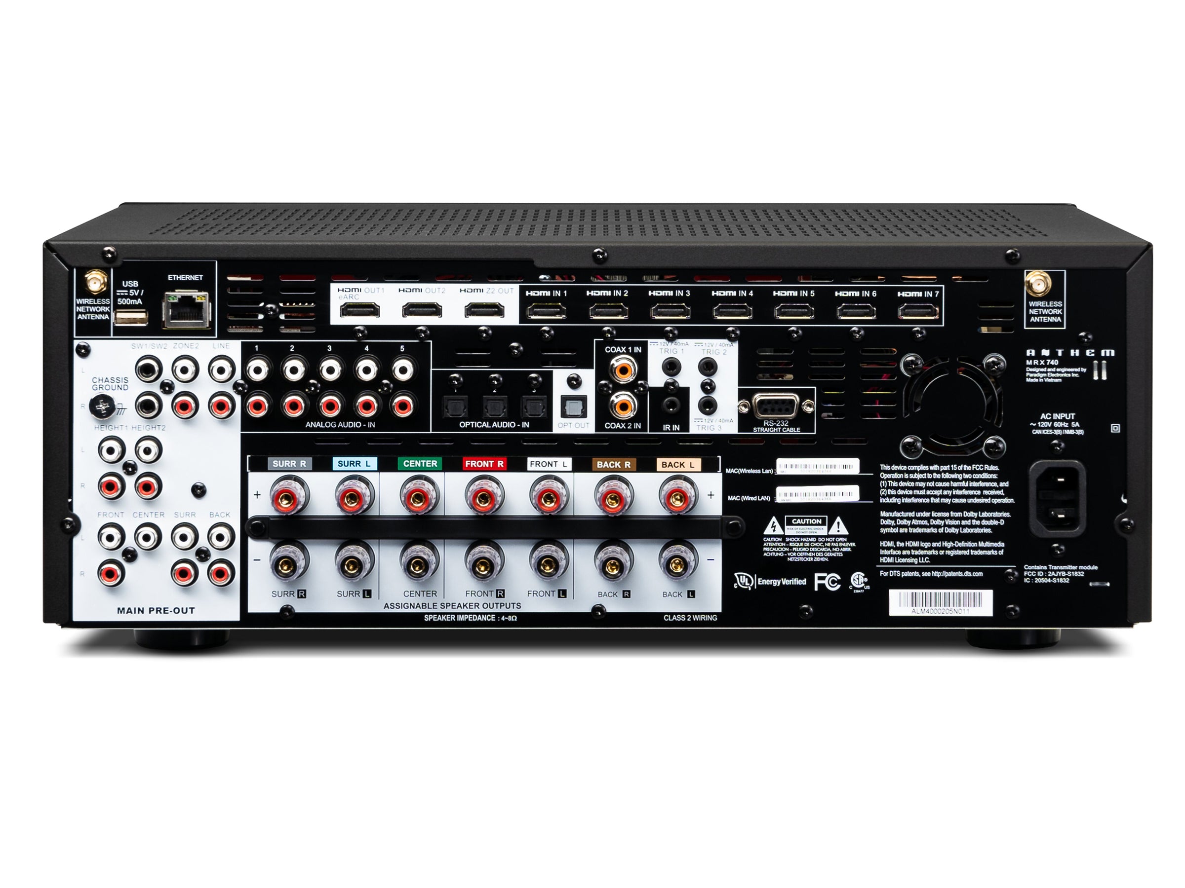 Anthem MRX 740 8K AV Receiver - Premium 8K Ultra HD, Dolby Atmos, IMAX Enhanced for Home Theater & Gaming | High-Performance Audio Video Amplifier for Movies, Music & Streaming