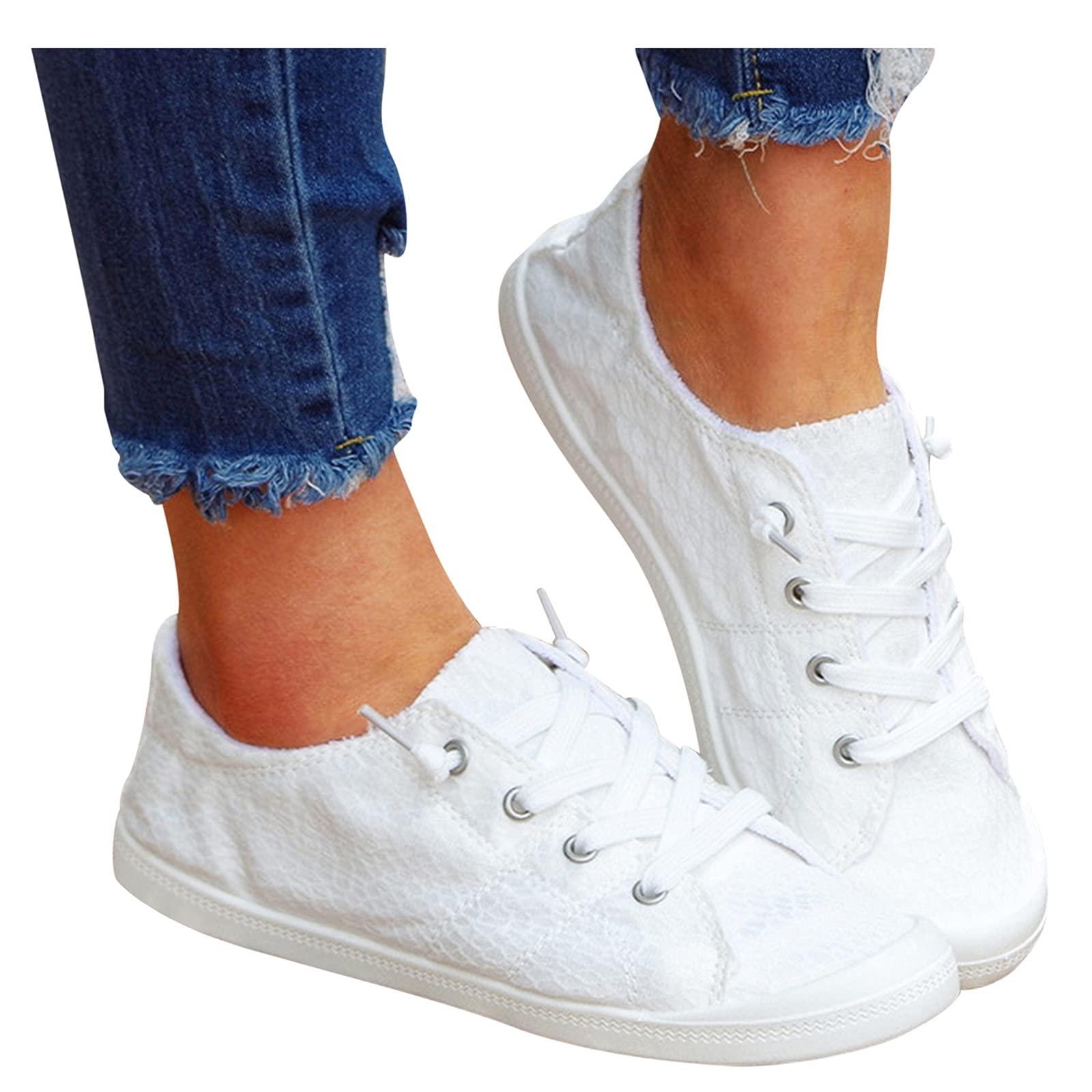 Siilsaa Women's Sneakers - Lightweight Lace-Up Running Shoes for Walking, Tennis & Non-Slip Workouts | Comfortable Casual Athletic Shoes for Gym, Jogging & Daily Wear