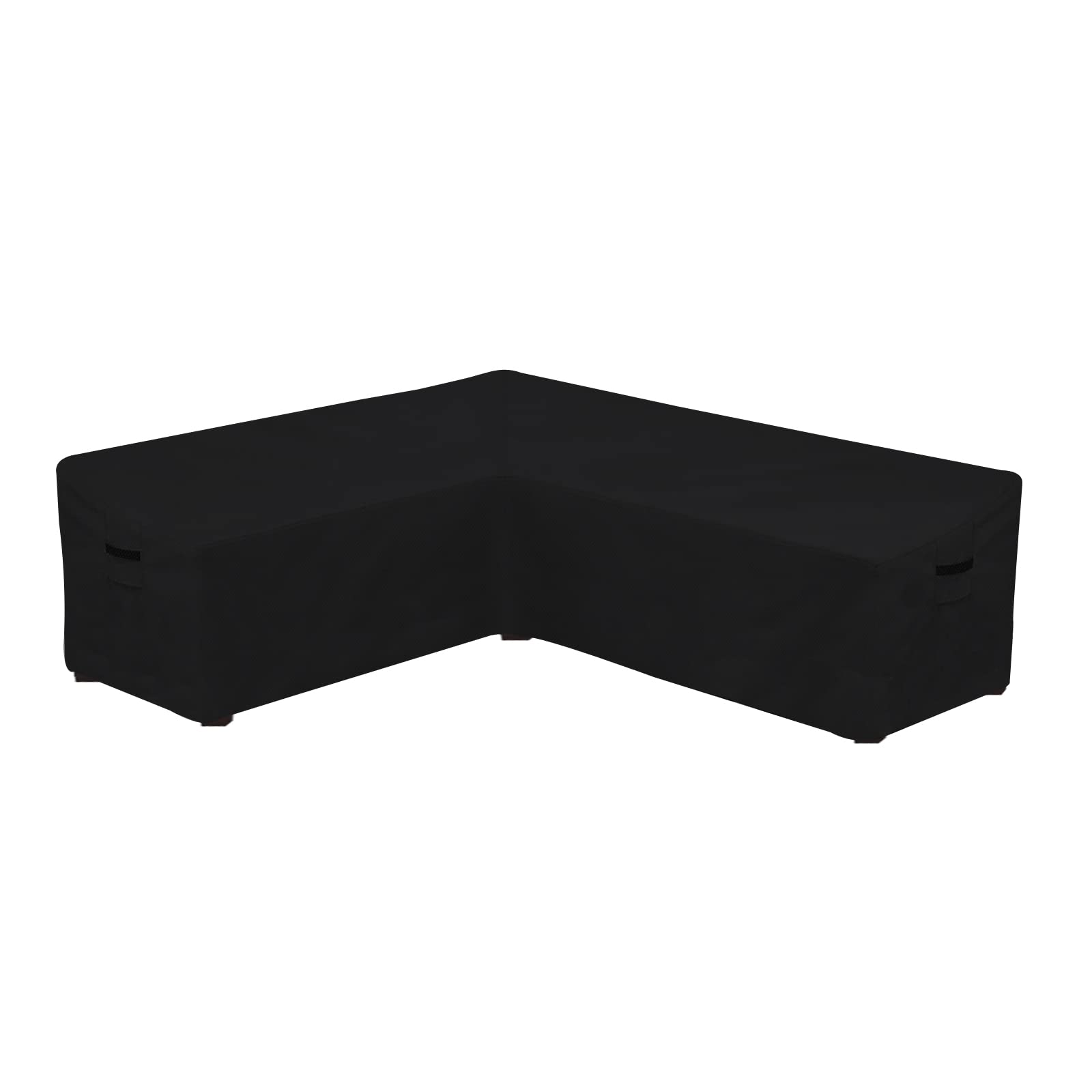 Waterproof Outdoor Furniture Covers for Patio Sectional Couch - V-Shaped Black Protector (85x34x30H Inches) - Perfect for Backyard, Garden & Poolside Furniture Protection