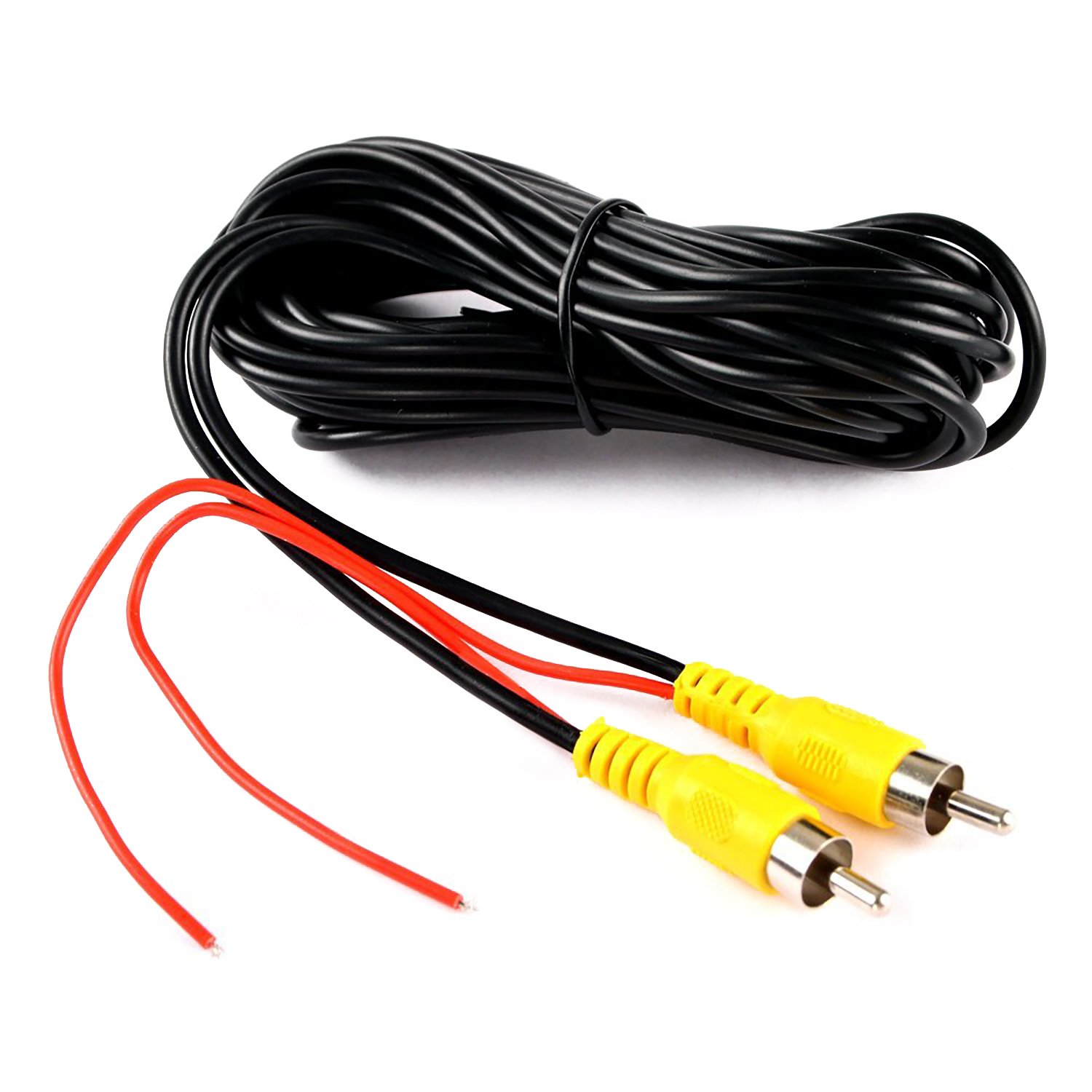 DALLUX Backup Camera RCA Video Cable - 33FT/10M Car Reverse Rear View Parking Camera Cable with DC Power Adapter & RCA Connector - Perfect for Truck, SUV, RV Parking Assistance & Safety Monitoring