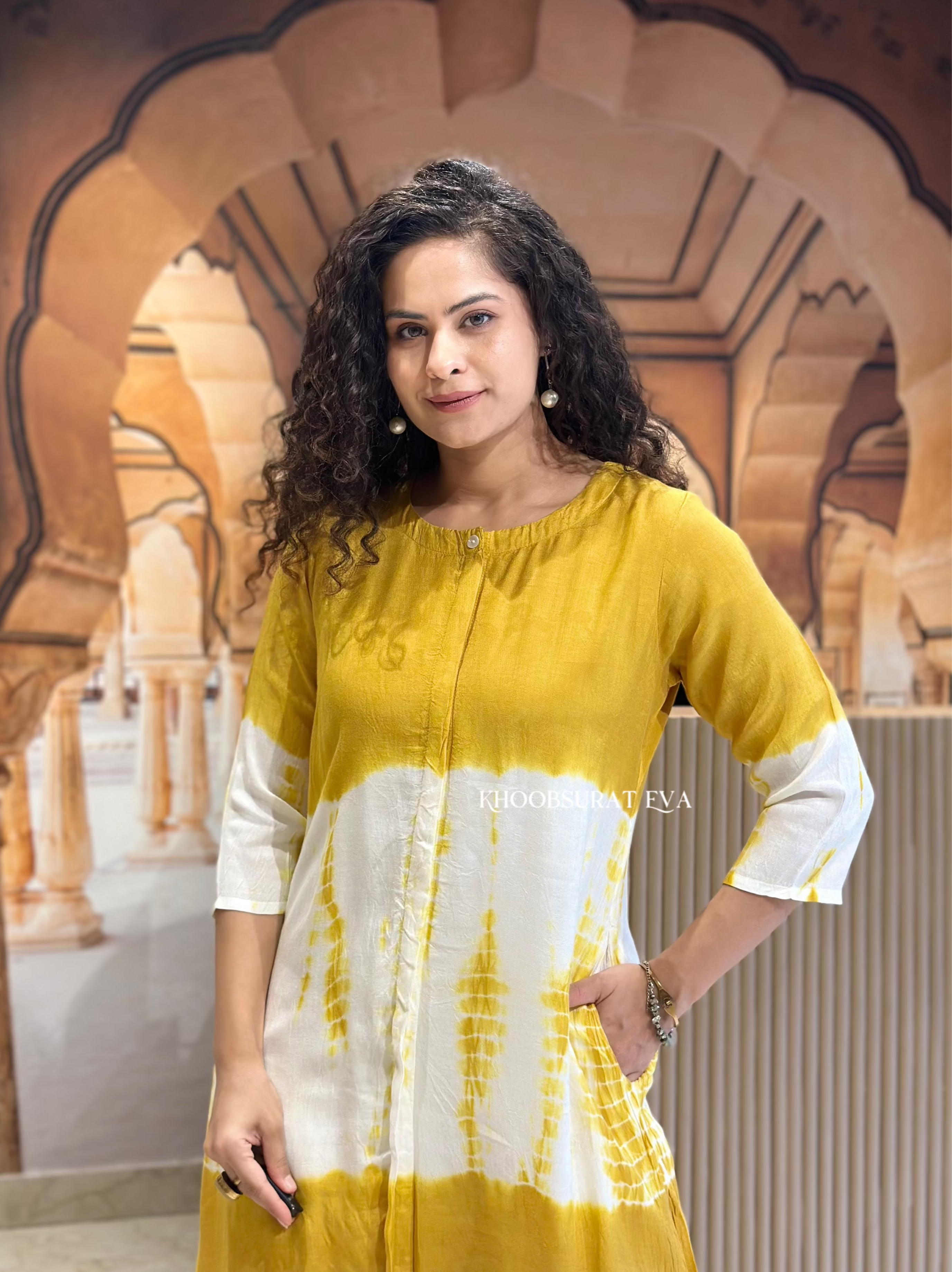 Stylish Touch Glow Yellow Kurta Set for Women - Traditional Indian Ethnic Wear for Festivals, Weddings & Special Occasions