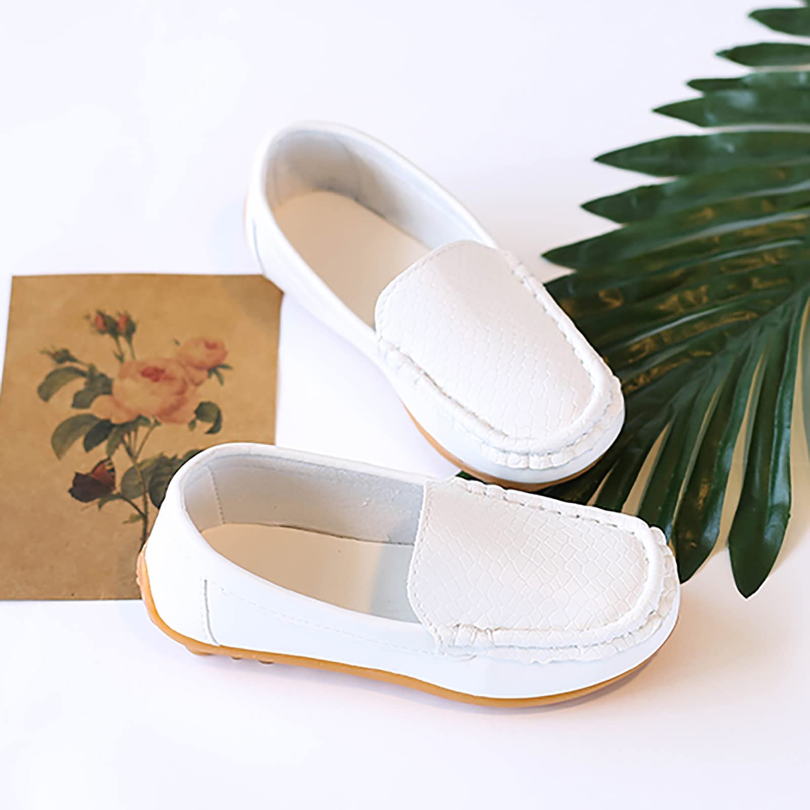 Toddler Boys Girls Slip-On Loafers - Soft Winter Boat Shoes for Kids Play & Dress