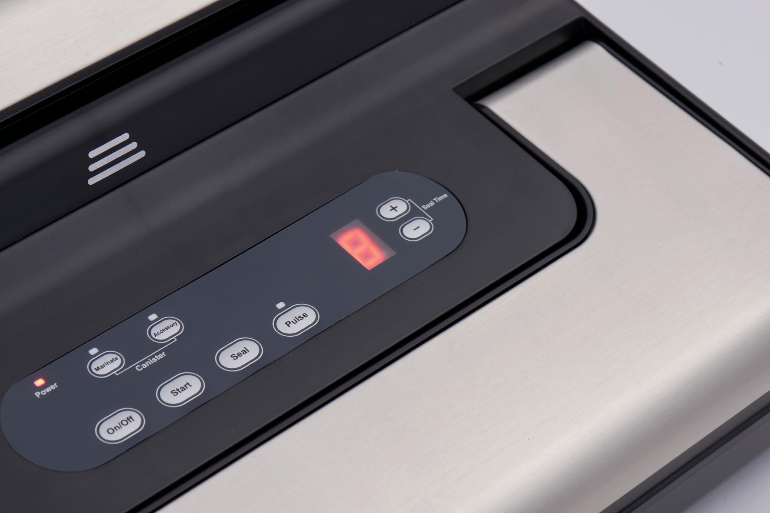 Commercial Vacuum Sealer Machine with Built-In Cutter & LED Display - Food Saver for Dry/Wet Foods, Marinating Function - Perfect for Meal Prep, Sous Vide & Food Storage (29W-001)