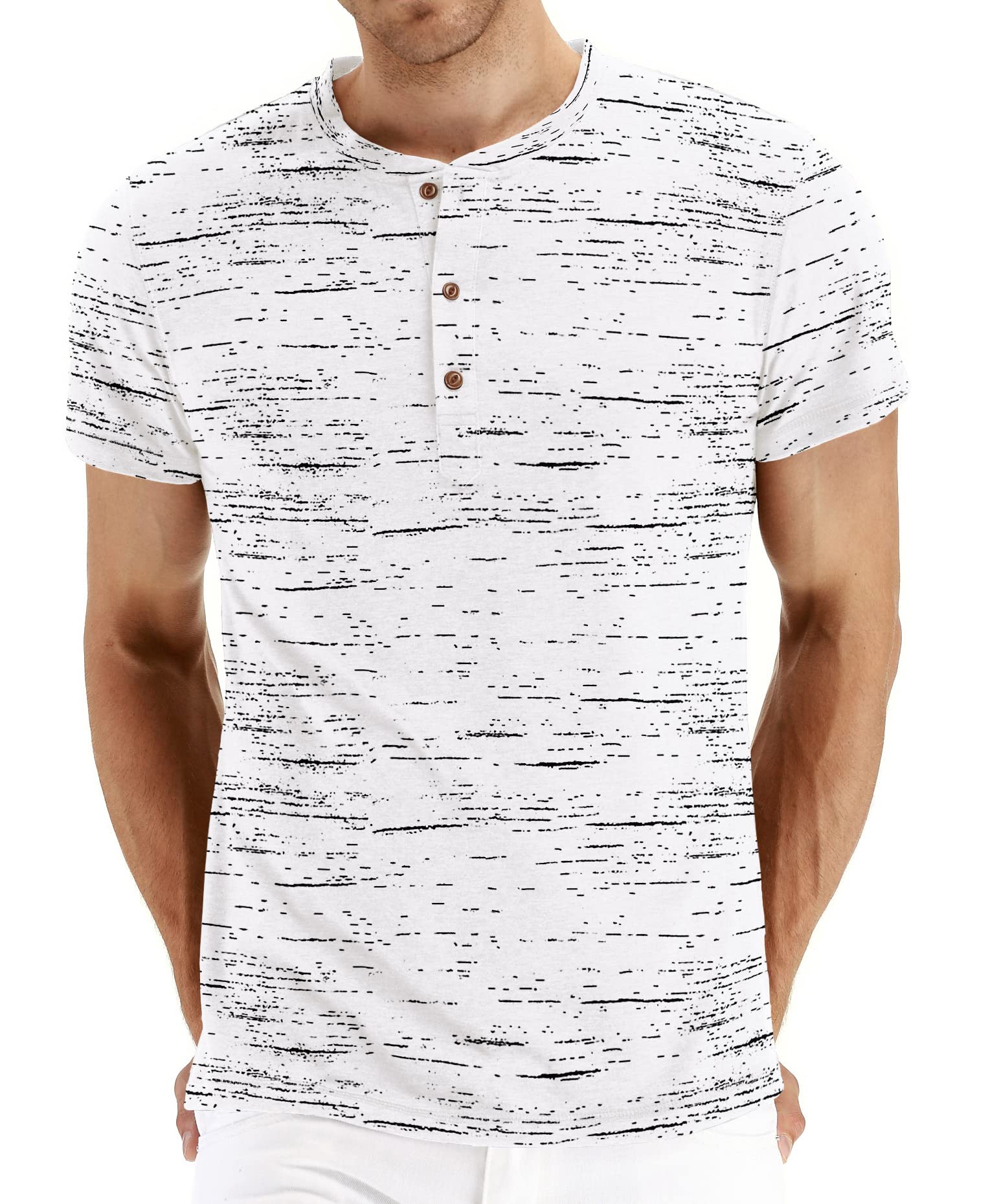 **NITAGUT Men's Casual Henley T-Shirt - Long & Short Sleeve Button Placket Shirt for Everyday Wear, Work, and Outdoor Activities**