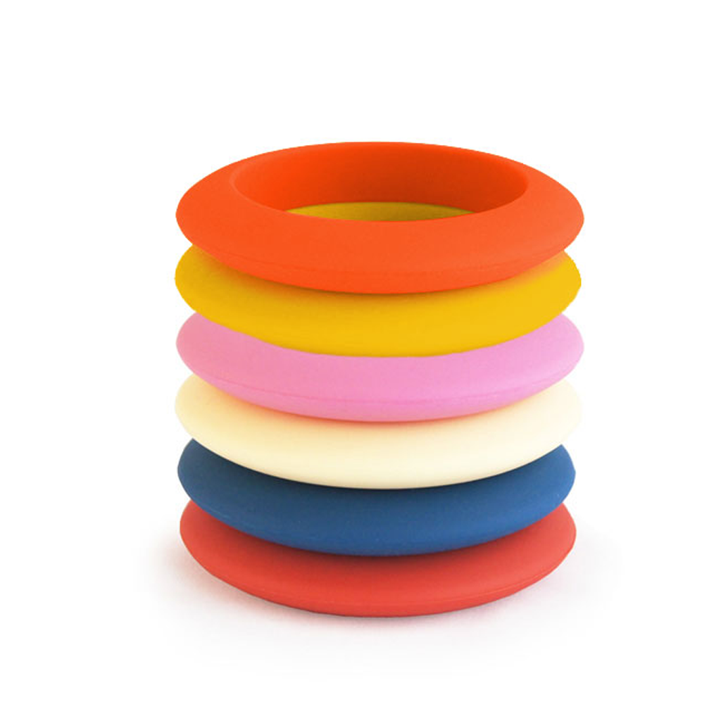 Organic Silicone Teething Bangle for Babies - Soft Chewable Teether Toy for Soothing Sore Gums - BPA-Free, Safe for Infants & Toddlers - Perfect for On-the-Go, Travel, and Playtime