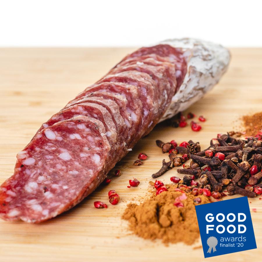 IL PORCELLINO Rosette de Lyon Salami - Authentic French Dry-Cured Salami for Charcuterie Boards, Sandwiches & Gourmet Gifts