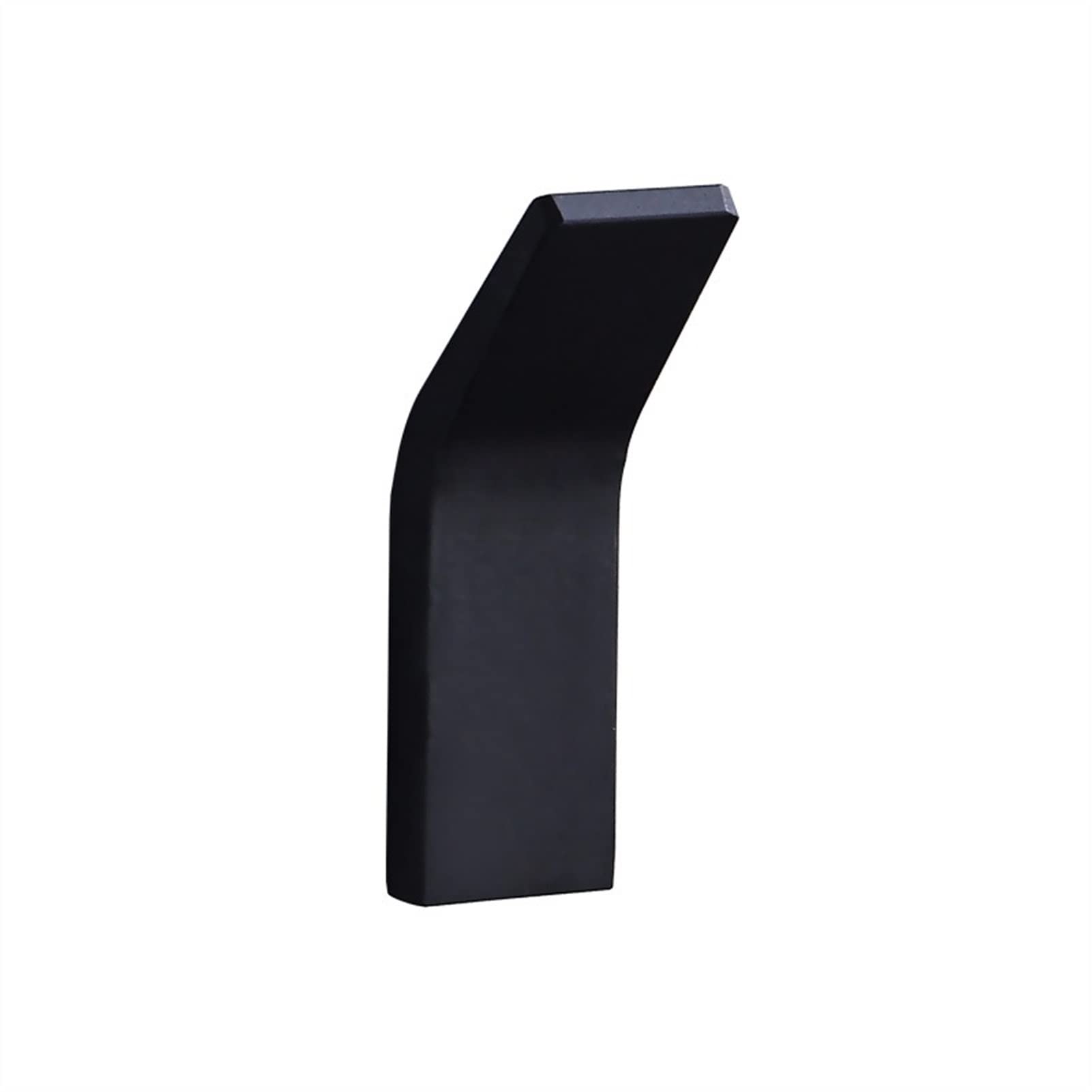 No-Drill Wall Mounted Coat Rack - Aluminum Alloy Bathroom Hooks for Towels, Robes & Hats - Space Saving Black Clothes Hanger (1 Pack) - Perfect for Bathroom, Bedroom & Entryway Organization
