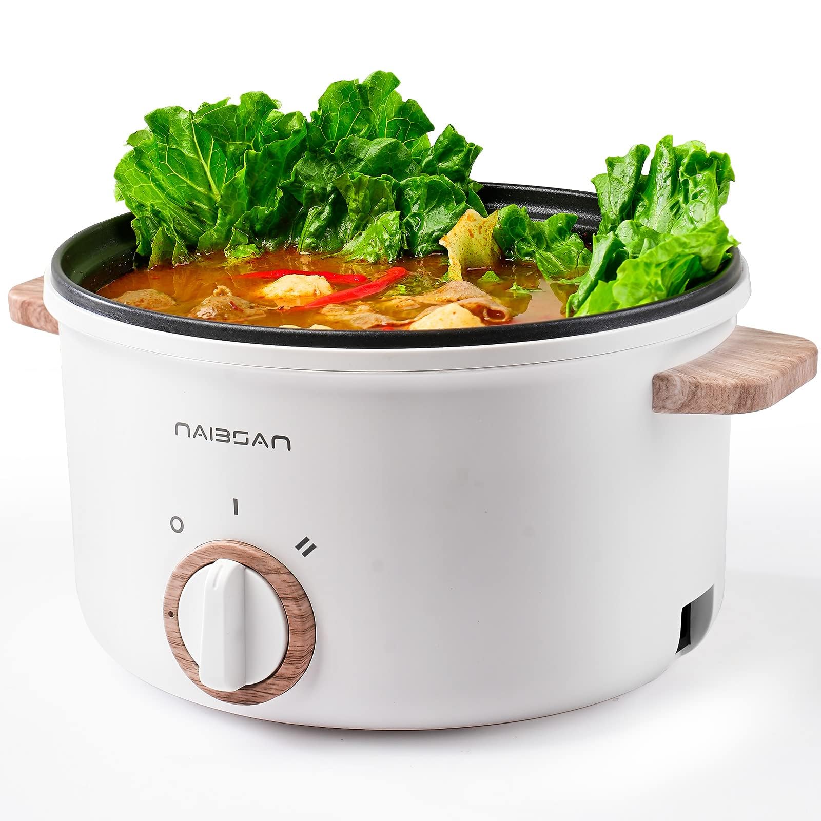 800W Electric Pot with Handle - 2.5L Multifunctional Non-Stick Cooker for Shabu-Shabu, Noodles, Pasta & Sautéing | Portable Ramen Pot Perfect for Dorm, Office & Small Kitchen Cooking | Fast Heating & Easy Clean Electric Skillet for Quick Meals