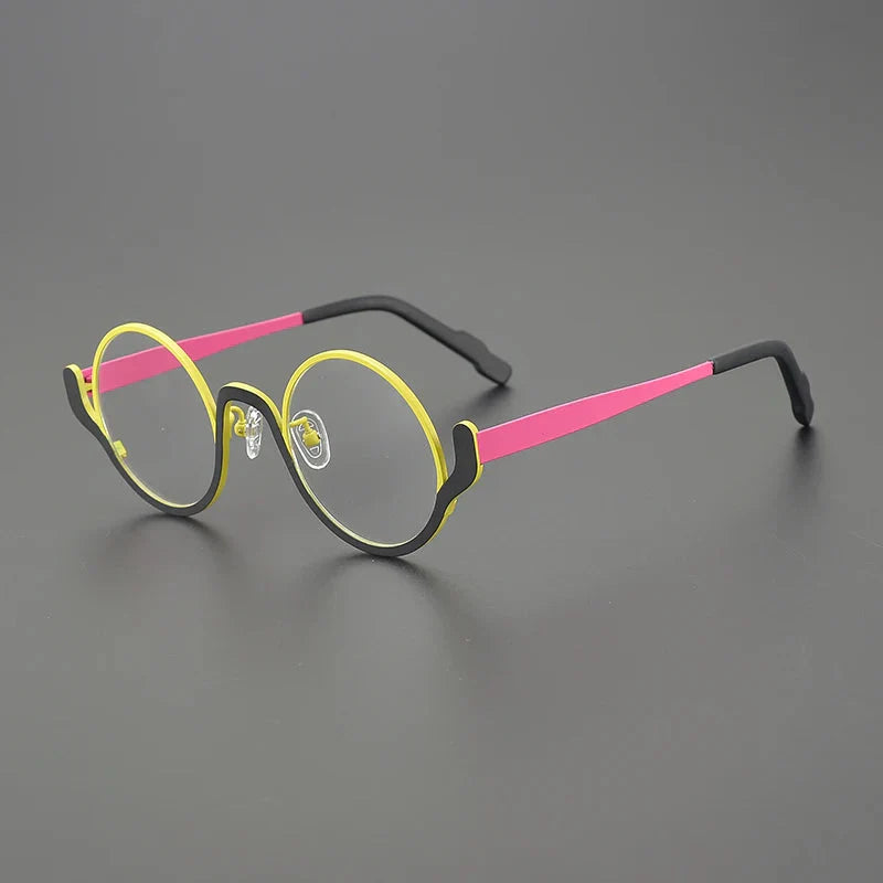 Ollie Small Round Titanium Glasses Frame - Lightweight & Durable Eyewear for Men & Women | Perfect for Reading, Driving & Fashion Accessories