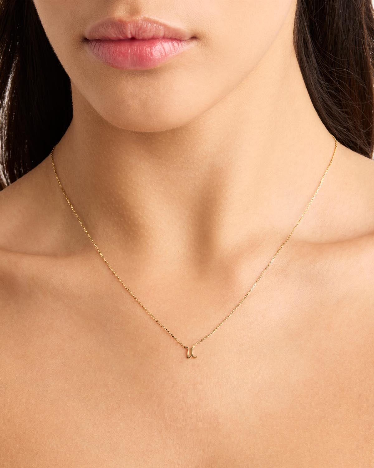 14K Solid Gold Love Letter Necklace for Women - Personalized Romantic Jewelry Gift for Her - Perfect for Anniversaries, Valentine's Day & Special Occasions