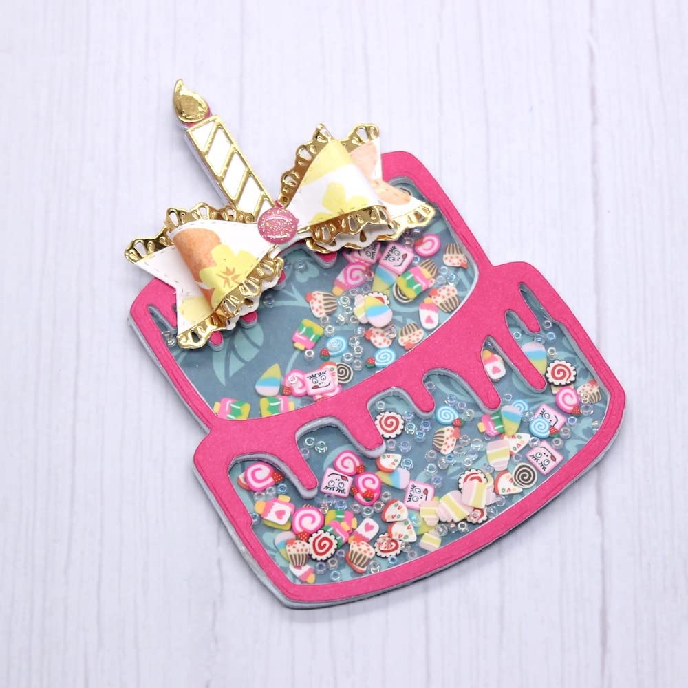 Premium Cake Shaker Cutting Die Set - Metal Die Cut Stencils for Birthday Cards, DIY Scrapbooking & Paper Crafts | Perfect for Card Making, Album Decorations & Handmade Greeting Cards