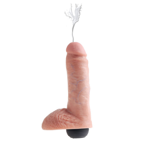 King Cock 8 Inch Realistic Squirting Dildo with Balls - Lifelike Adult Toy for Couples Play & Solo Pleasure