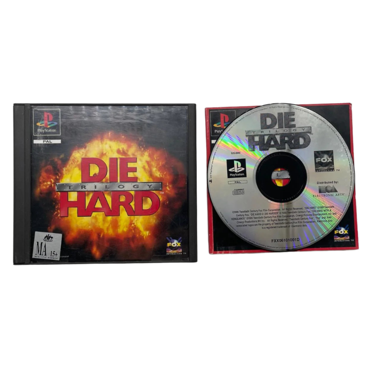 Die Hard Trilogy PS1 Game - PlayStation 1 Classic Action Adventure with Original Manual (PAL Version) - Perfect for Retro Gaming Collectors & 90s Action Movie Fans