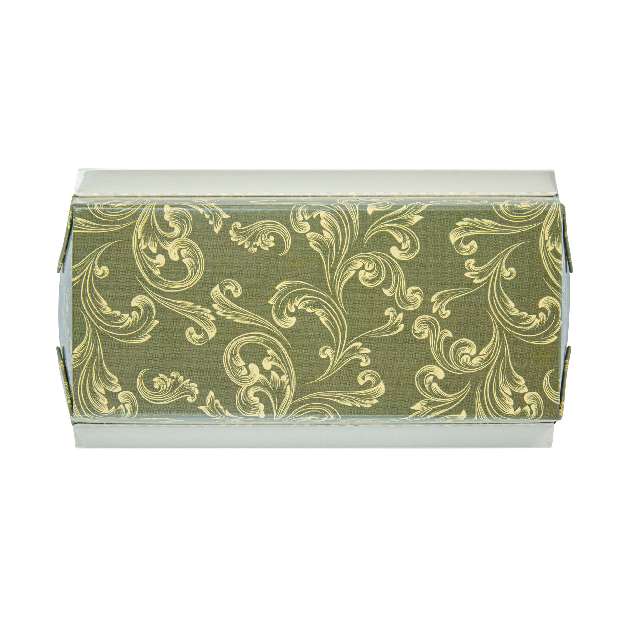 Bake Tek 32 oz Dark Green Vintage Floral Paper Loaf Pans - Greaseproof, Disposable, 8 x 3.75 x 2.25 Inches (100 Count) - Perfect for Homemade Bread, Banana Bread & Holiday Baking Gifts