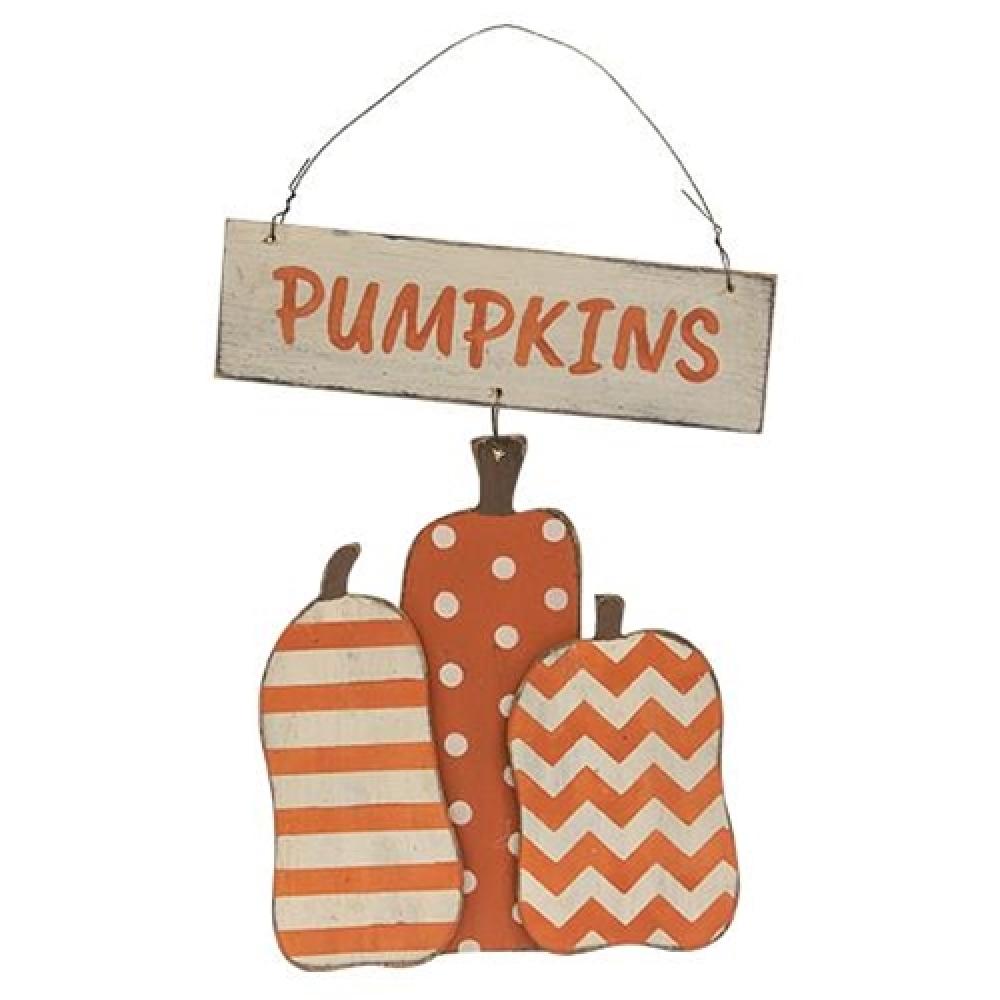 Pumpkin Design Trio Dangler - Halloween Decorations for Home, Party, and Outdoor Fall Decor
