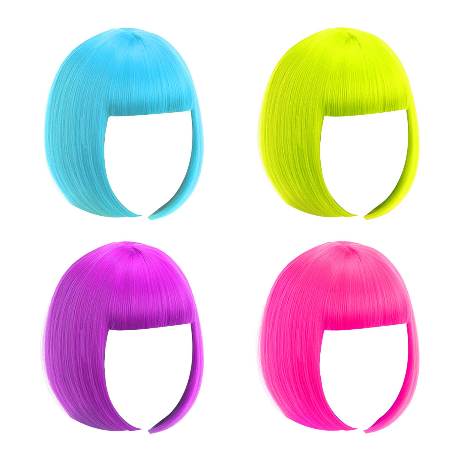 Short Bob Wigs for Women - 4 Pack 12