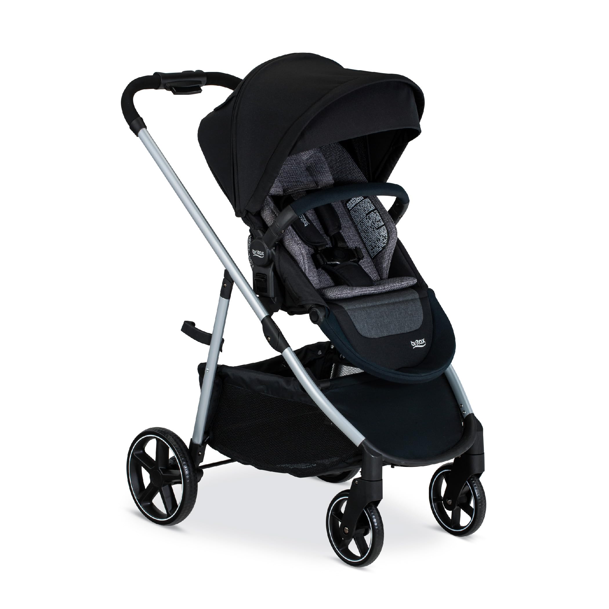 **Britax Grove™ Modular Stroller – Lightweight Travel Stroller with CozyFit™ Insert & Bumper Bar | 6 Riding Modes | SafeWash Fabric | Pindot Onyx Design | Perfect for City Walks, Travel & Everyday Use**