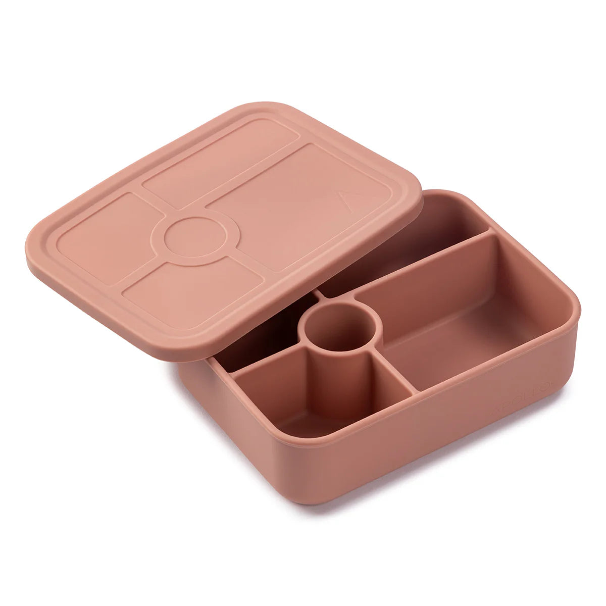 Apollo 5-Piece Rectangle Silicone Bento Box Set - Leakproof & Microwave Safe Lunch Container for Adults & Kids - Perfect for Office, School, Picnics & Meal Prep (Pink)