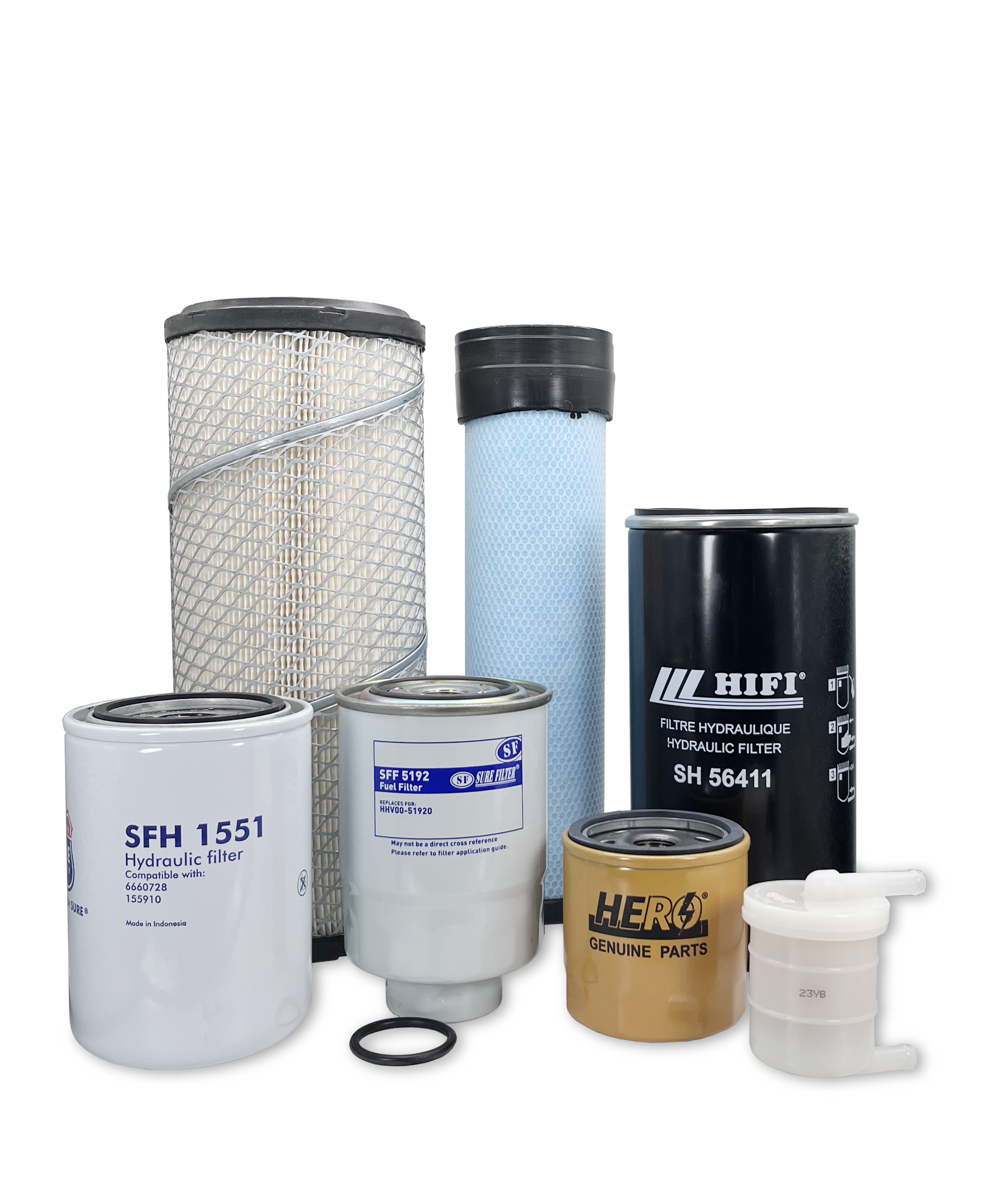 HERO® Maintenance Filter Kit for New Holland Boomer 47 Compact Tractor - Air Oil Fuel Filters Replacement - Perfect for Farm Equipment Maintenance & DIY Tractor Repair