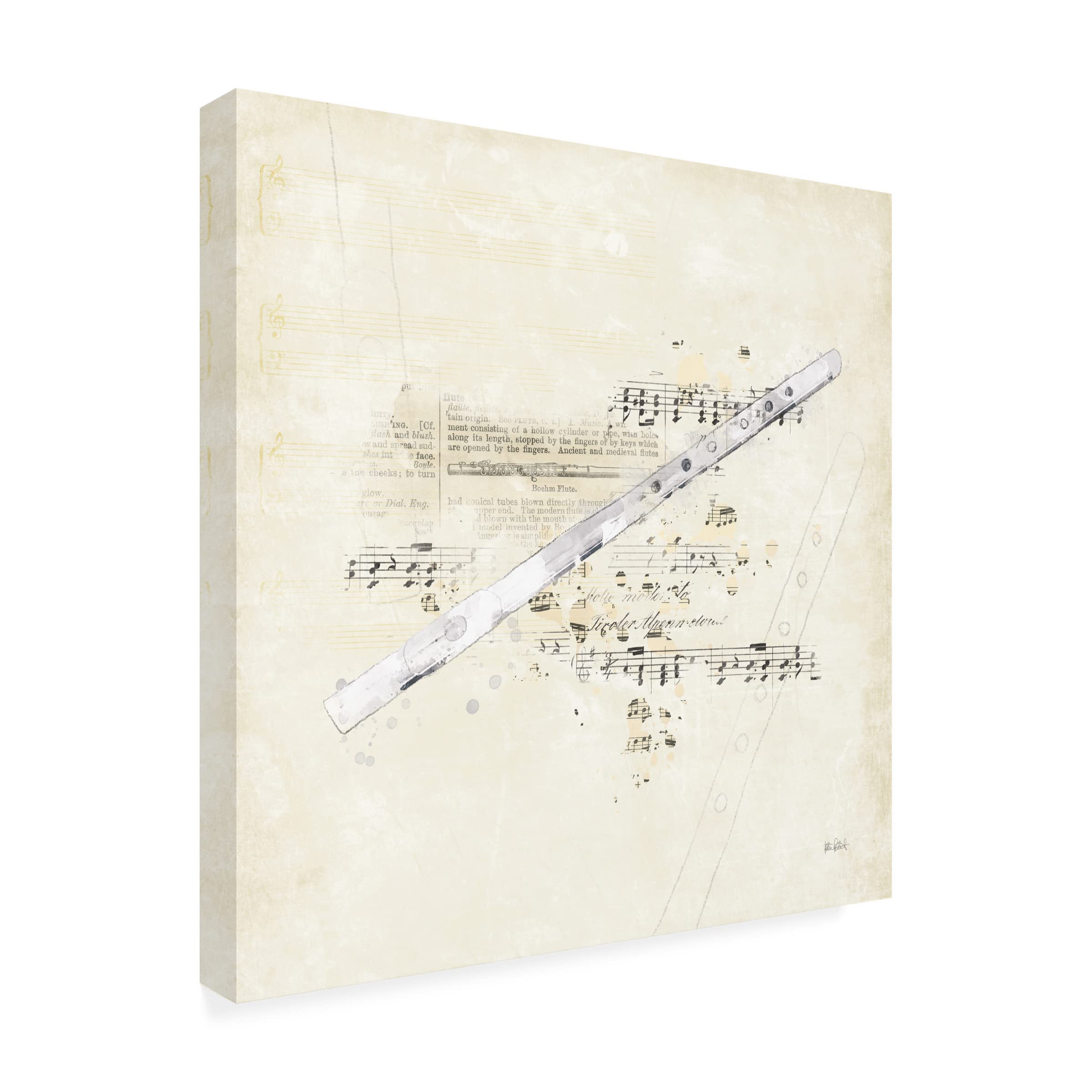 Katie Pertiet 'Musical Gift V' Canvas Art Print - 35x35 Inches - Modern Home Decor for Living Room, Bedroom & Office - Trademark Fine Art Collection