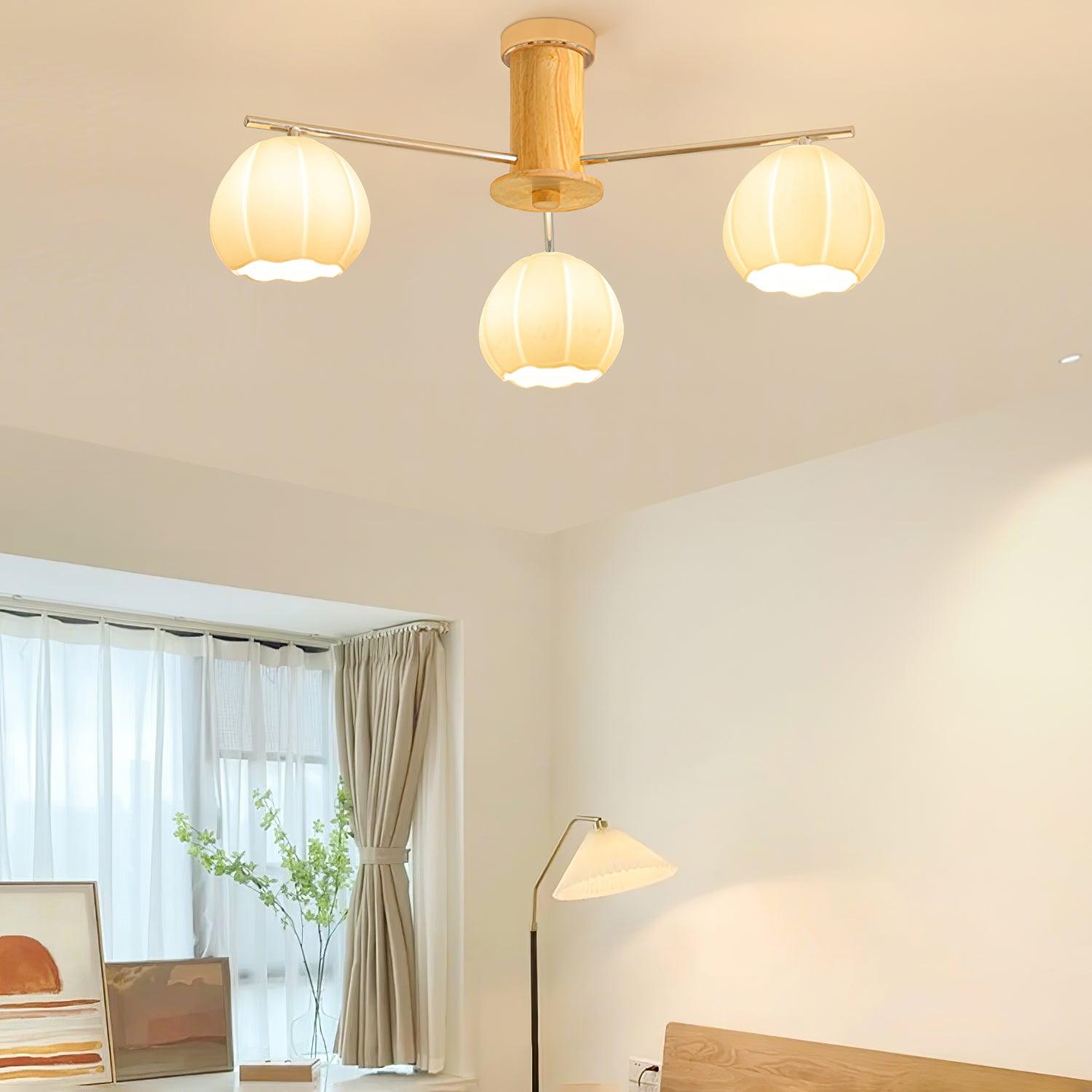 Modern Flower Buds Ceiling Lamp - Elegant Floral Design LED Light Fixture for Living Room, Bedroom & Dining Room Decor - Perfect for Home, Office and Wedding Venue Lighting